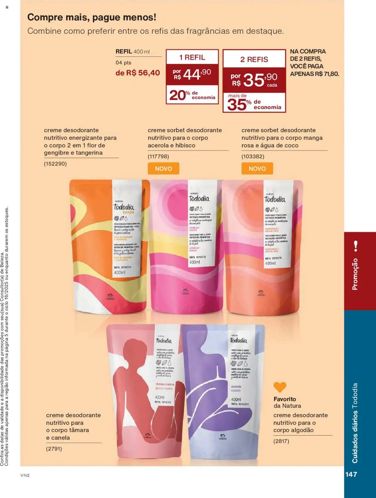 Natura Folheto - válido de 01.10.2025 | Página: 147 | Produtos: Coco, Hibisco, Algodão, Acerola