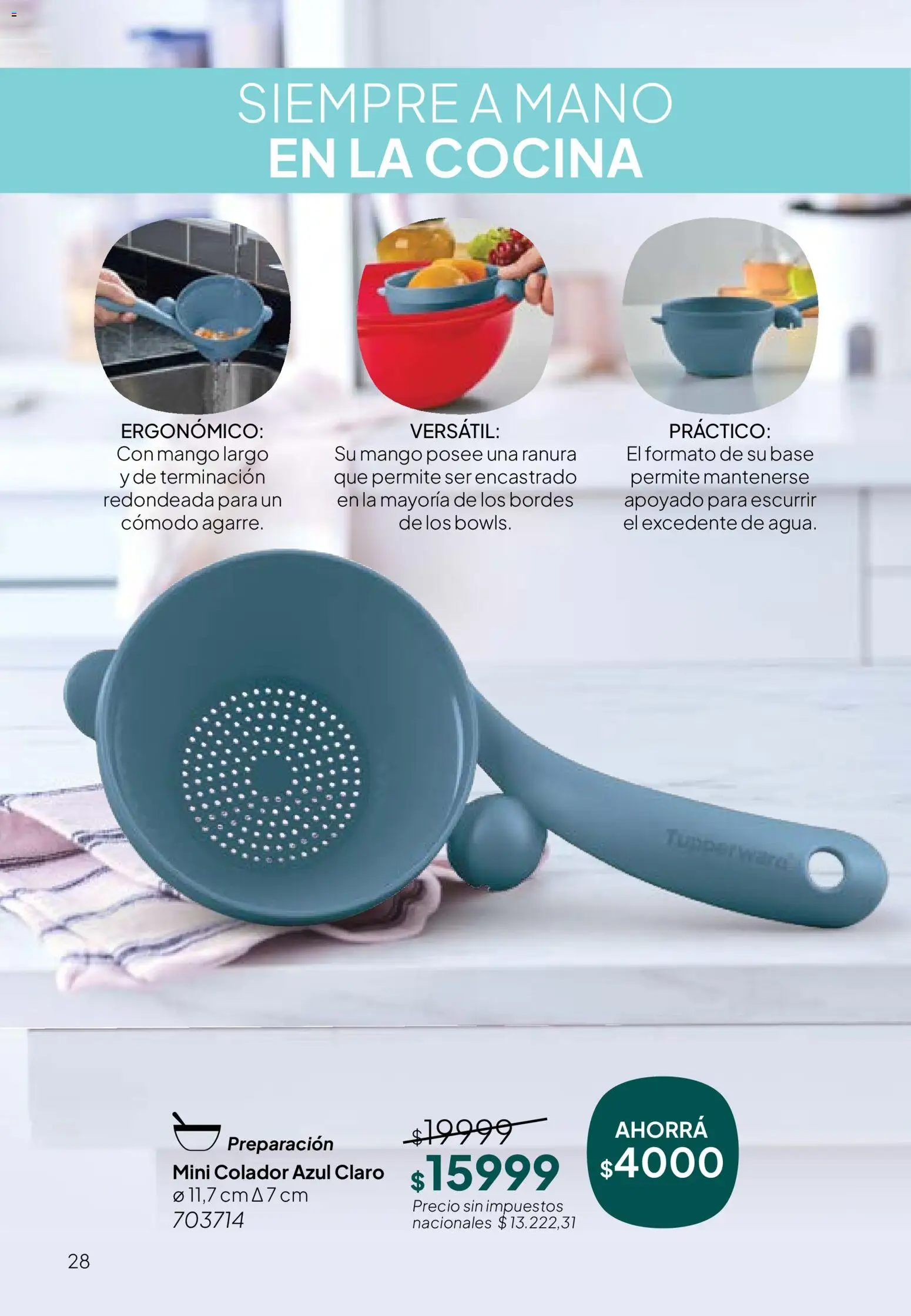 Tupperware Folleto │ válido desde el 10.04.2026 | Página: 29 | Productos: Cocina, Colador, Mango