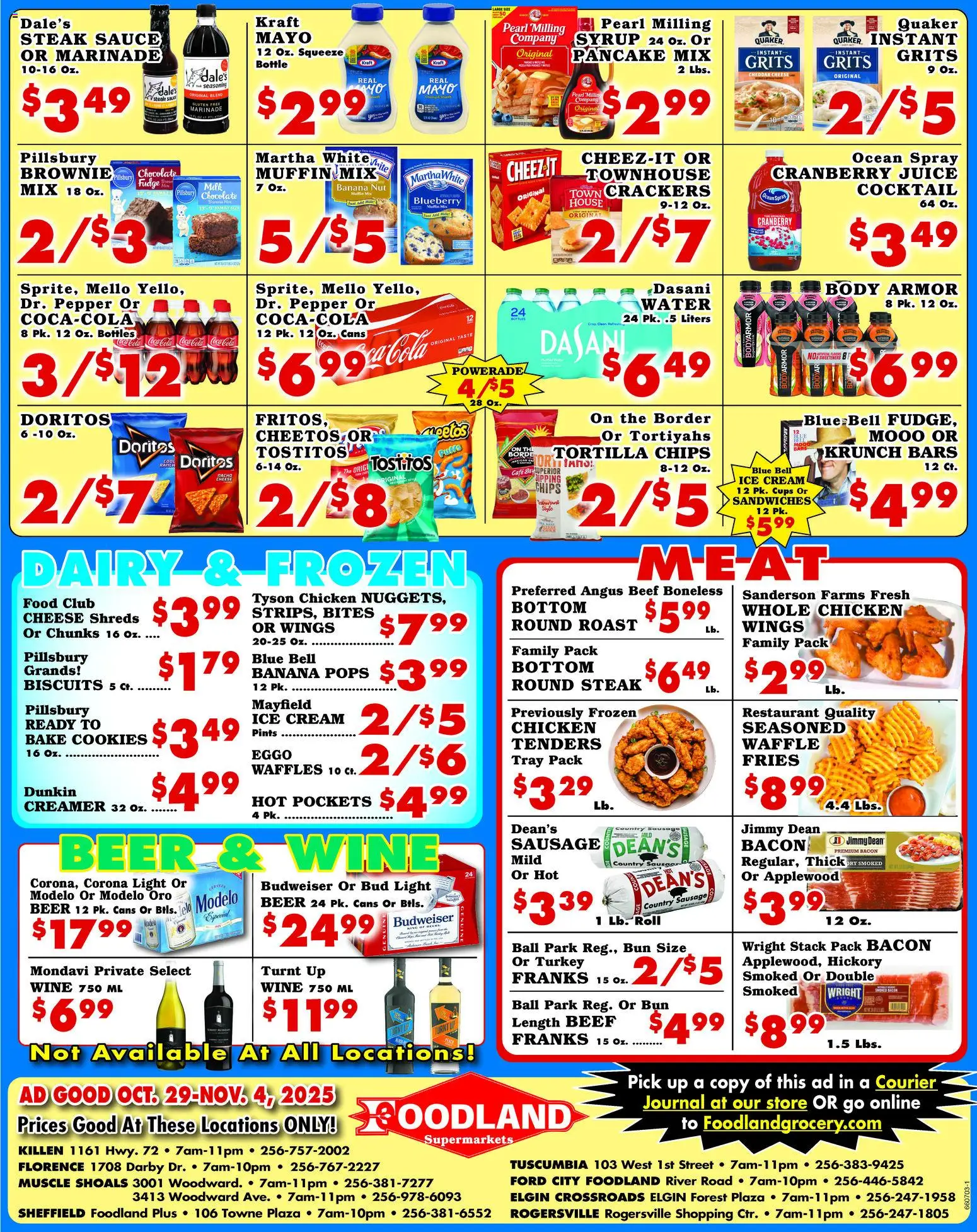 Foodland Weekly Ad - valid from 29.10.2025 | Page: 2 | Products: Cookies, Sauce, Sausage, Muffin