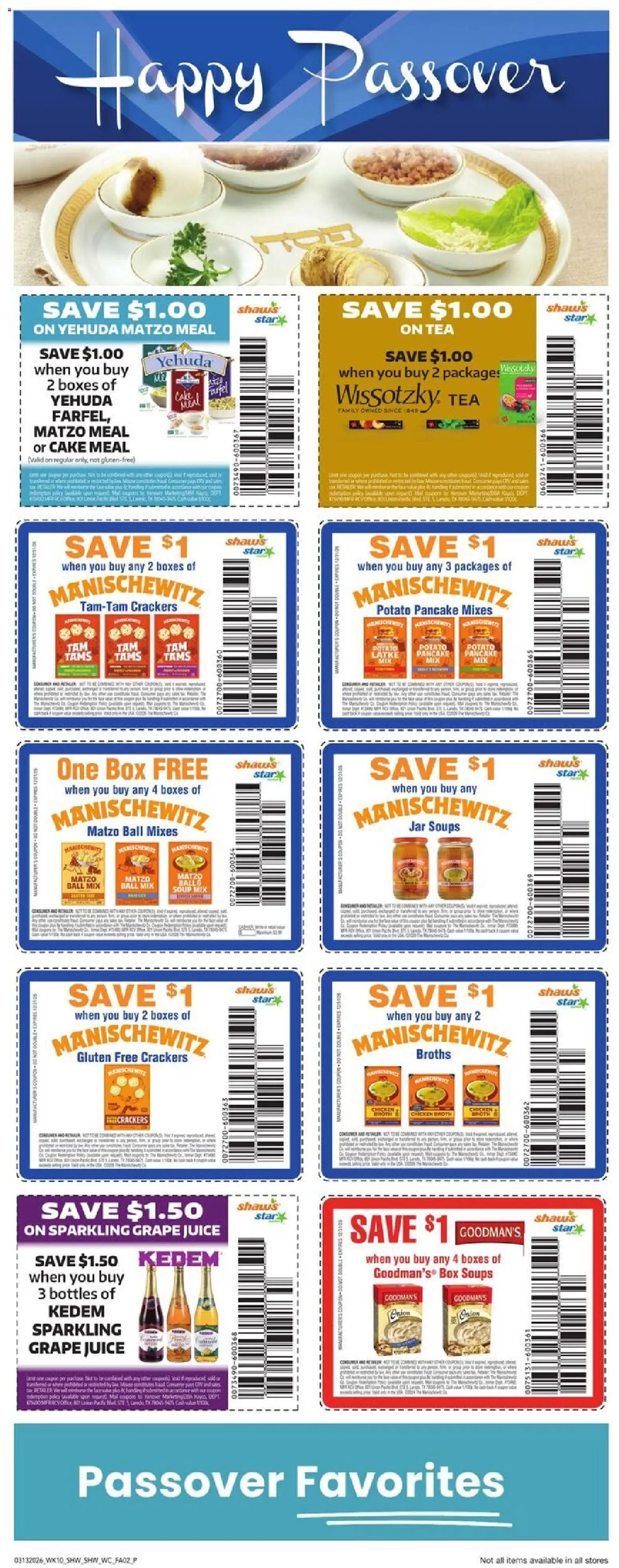 Shaw's Weekly Ad - VT - valid from 13.03.2026 | Page: 6 | Products: Box, Juice, Tea, Onion