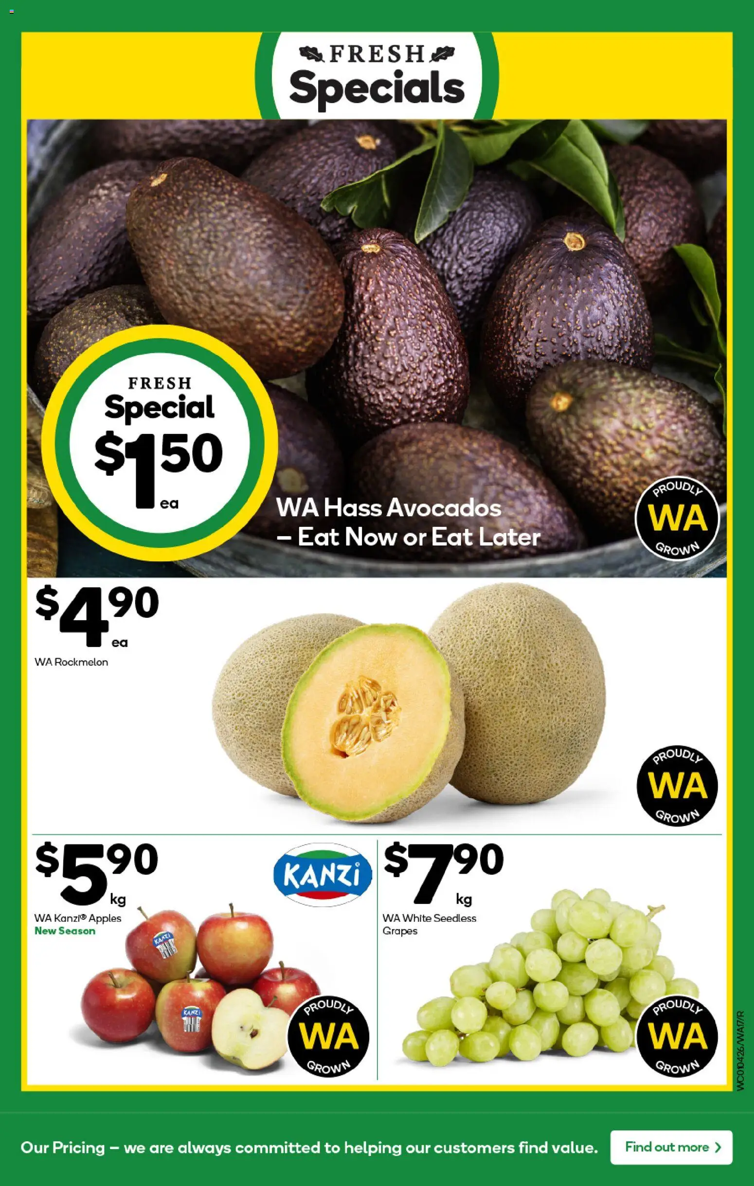 Woolworths catalogue - valid from 01.04.2026 | Page: 17 | Products: Apples, Grapes, Rockmelon