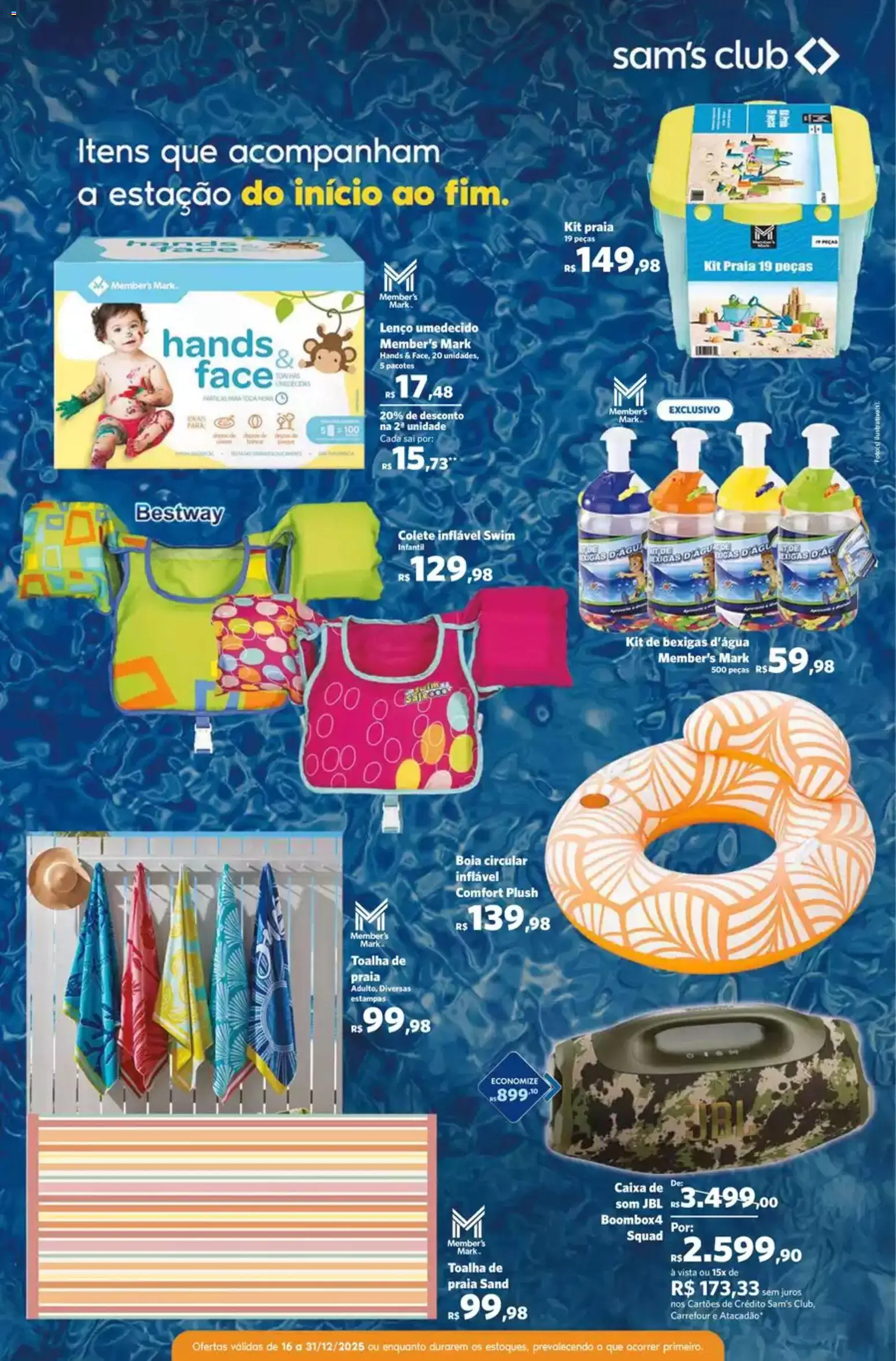 Sam's Club Folheto - válido de 16.12.2025 | Página: 3 | Produtos: Caixa de som, Pó, Caixa, Lenço umedecido