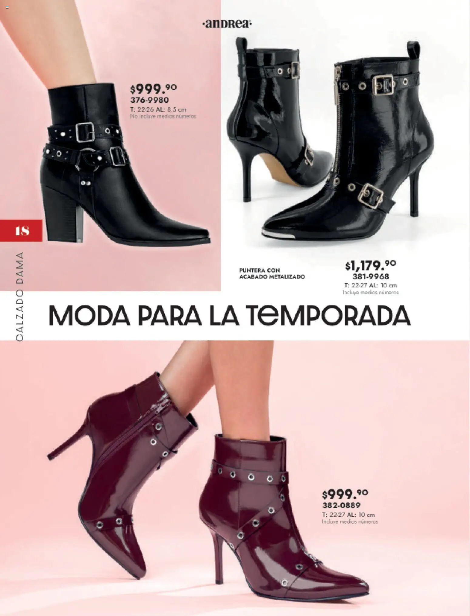 Nuevas ofertas de Andrea válidas en toda la República Mexicana desde el 16.11.2025. ¡Encuentra las mejores ofertas en Andrea catálogo Botas y botines! | Página: 18