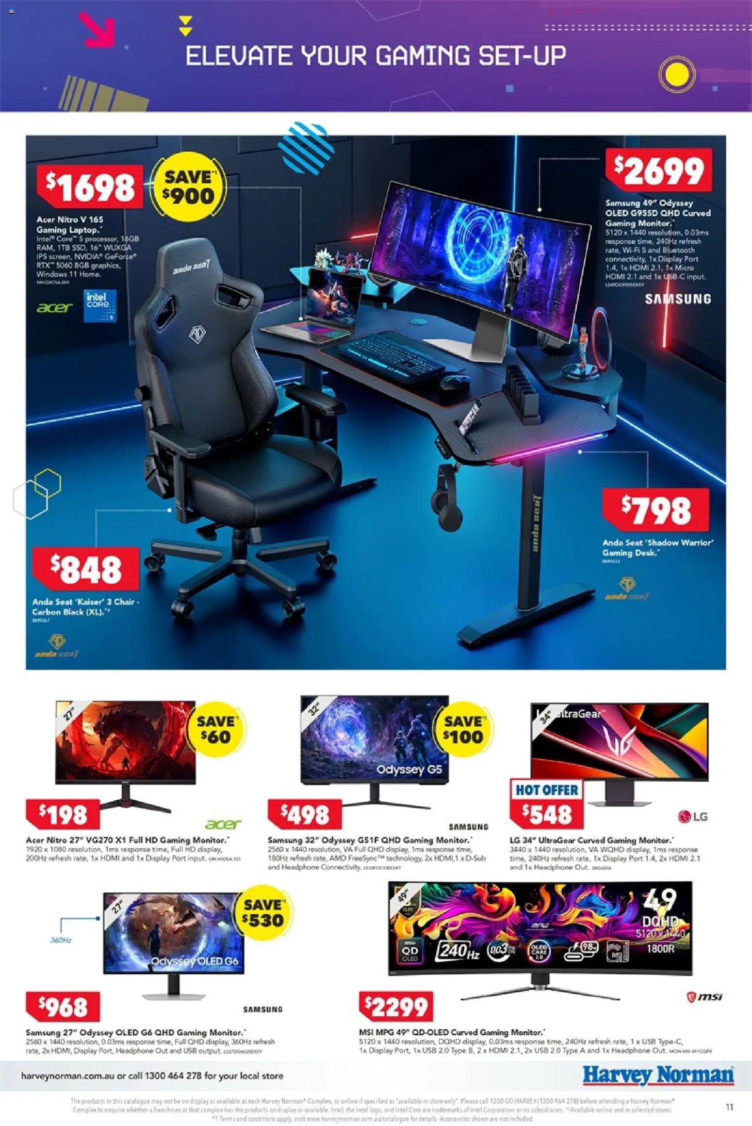 Harvey Norman catalogue - valid from 09.04.2026 | Page: 11 | Products: Chair, Accessories, Monitor, Usb