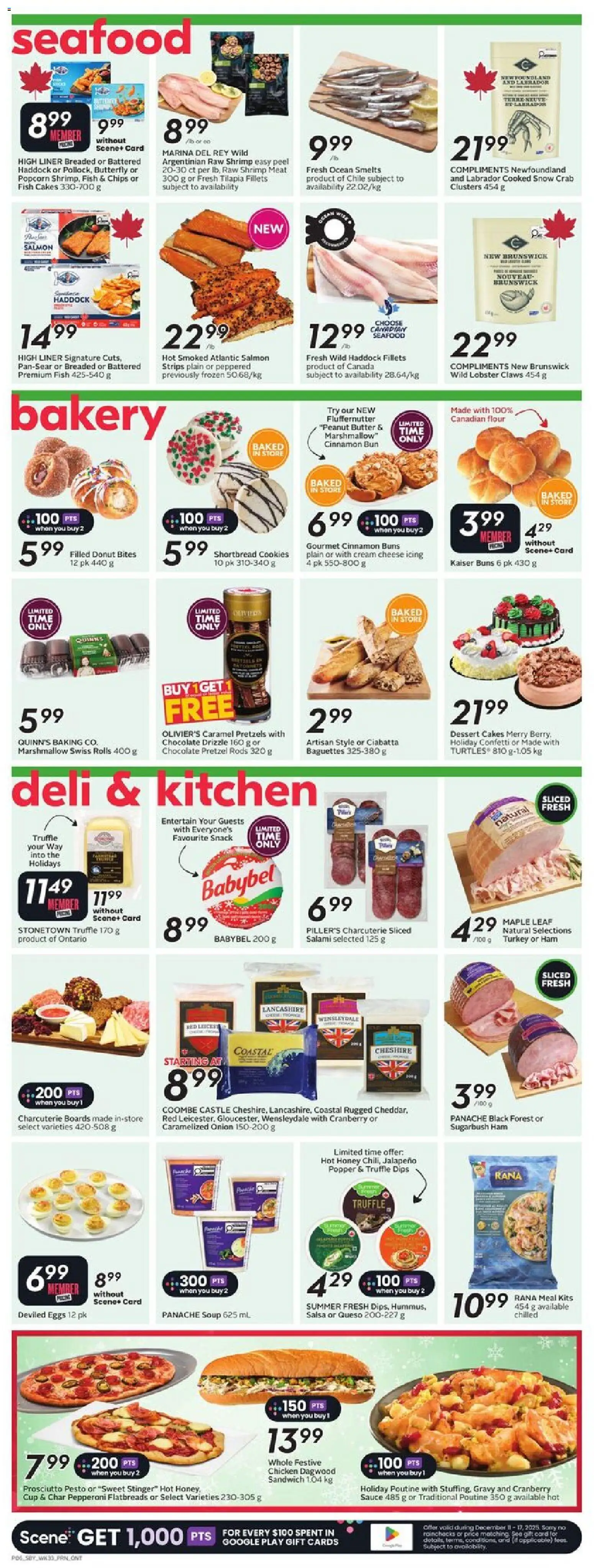 Sobeys flyer valid from 11.12.2025 | Page: 9 | Products: Cream, Bakery, Eggs, Chocolate