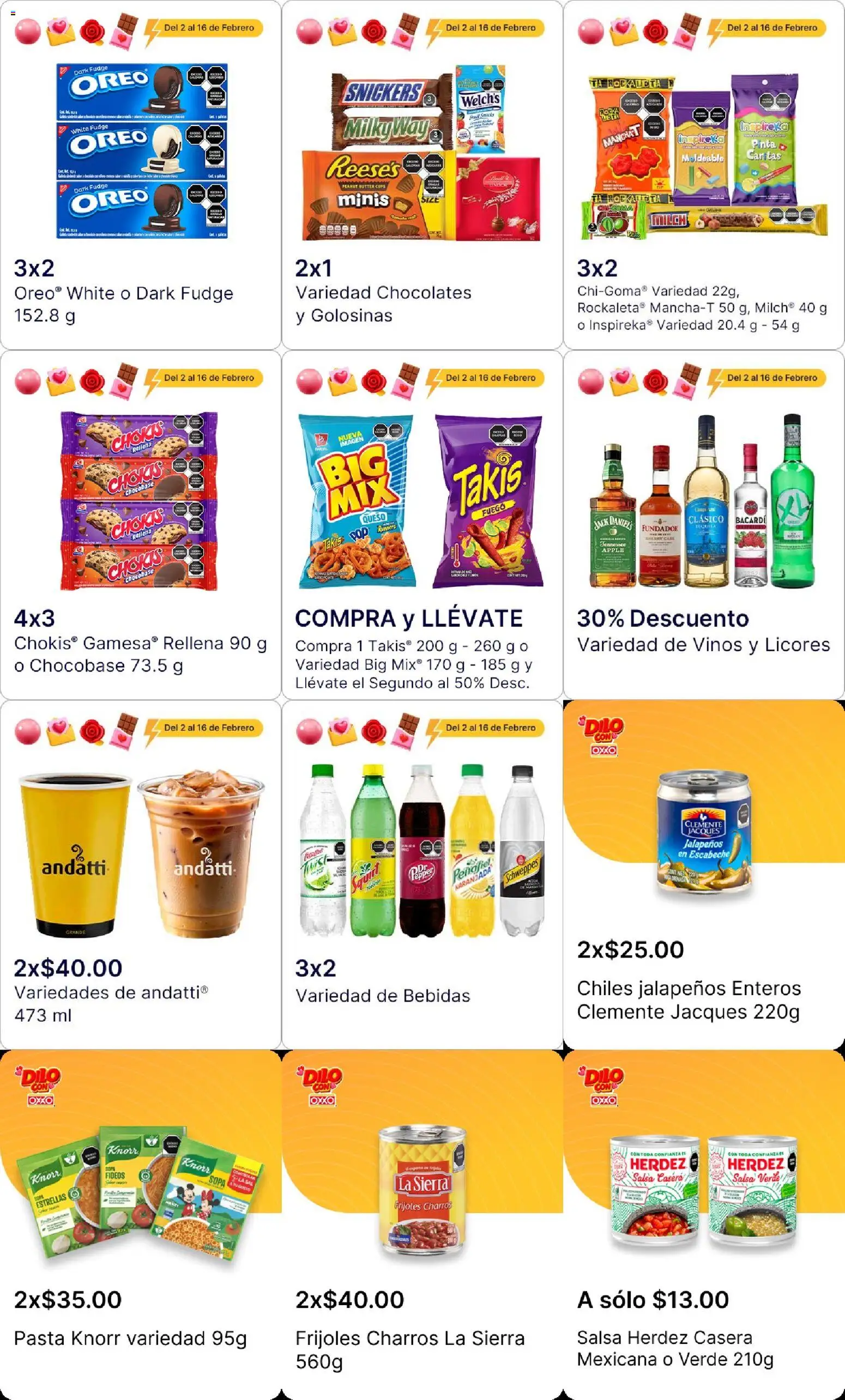 Nuevas ofertas de OXXO válidas en toda la República Mexicana desde el 29.01.2026. ¡Encuentra las mejores ofertas en OXXO folleto! | Página: 2 | Productos: Chicles, Mayonesa, Cacahuate, Aceite