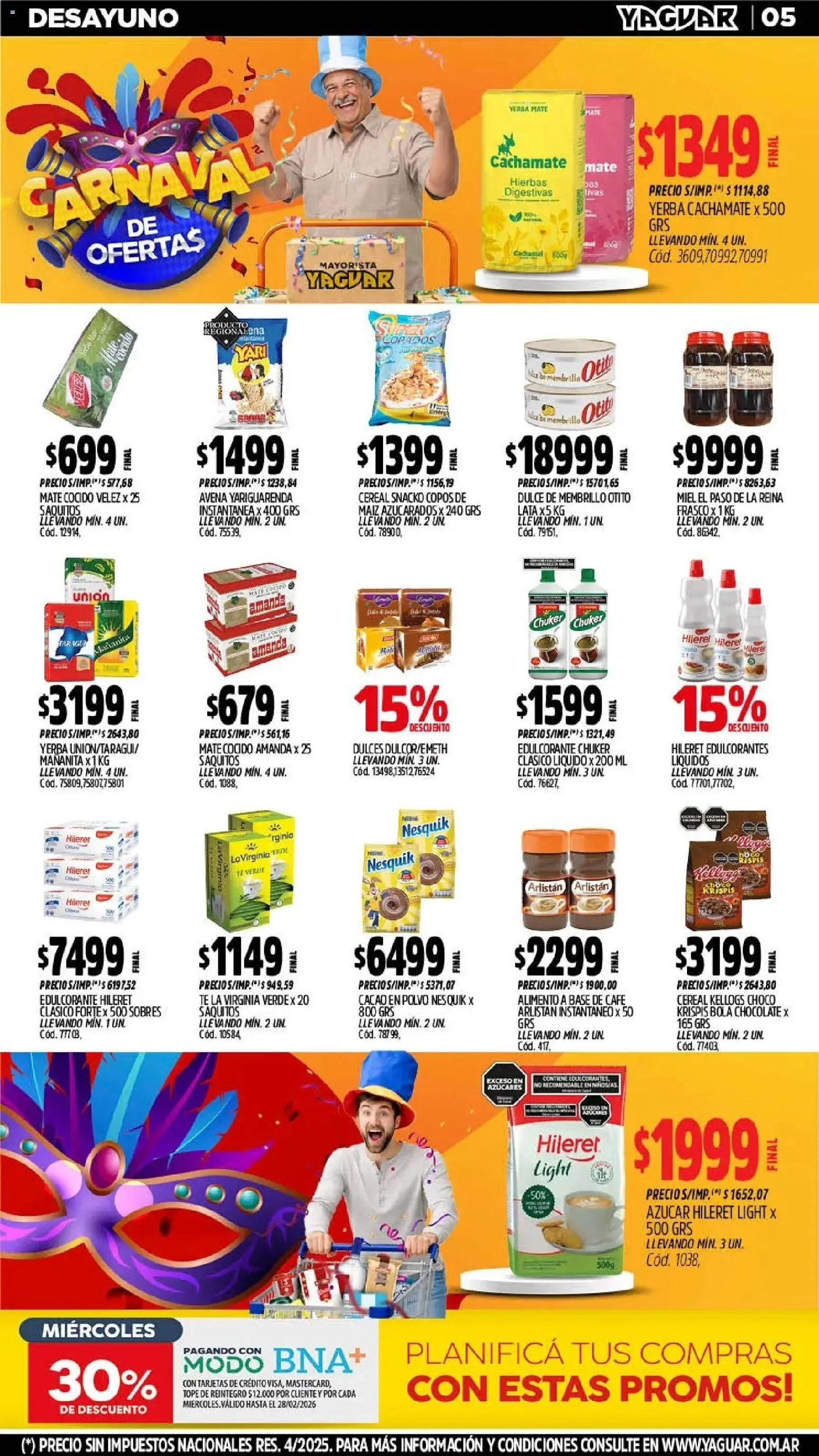 Yaguar - Oferta Semanal Salta │ válido desde el 09.02.2026 | Página: 5 | Productos: Café, Chocolate, Té, Cacao