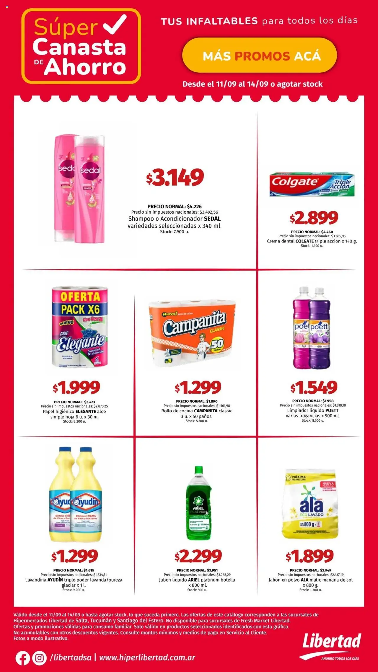 Hipermercado Libertad - Canasta - NOA │ válido desde el 11.09.2025 | Página: 4 | Productos: Botella, Cocina, Shampoo, Acondicionador