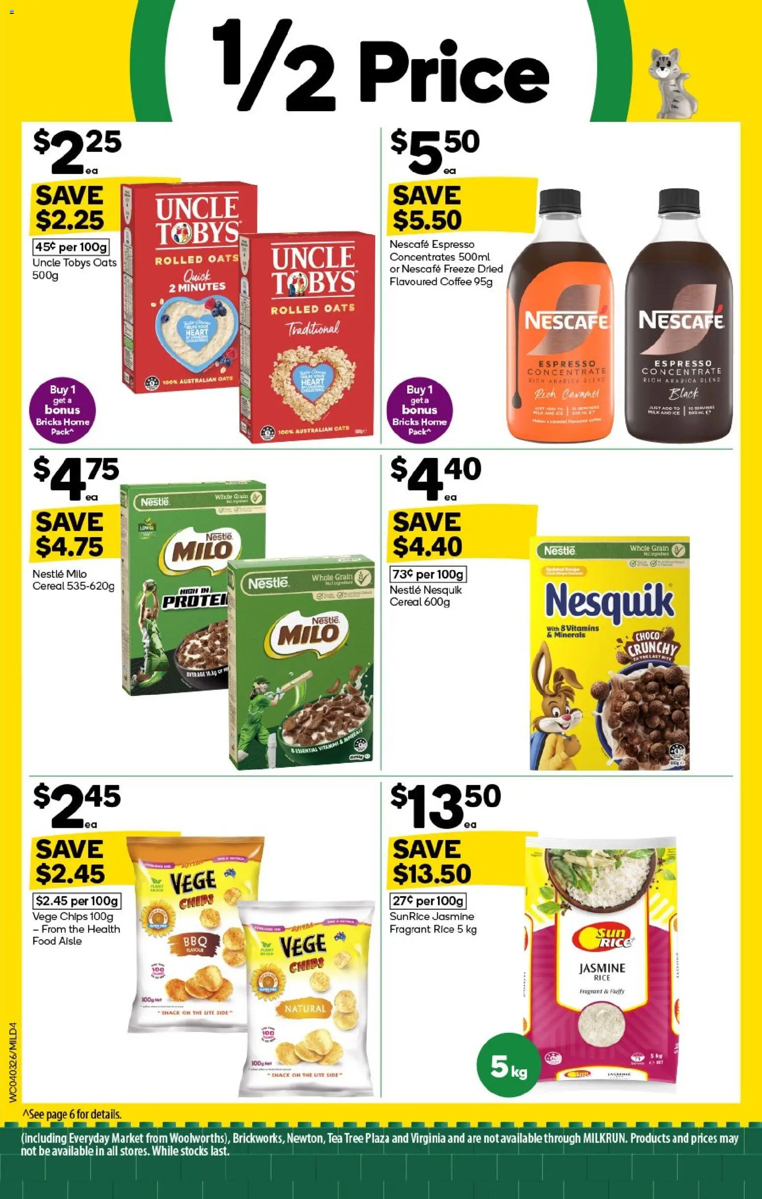 Woolworths catalogue - valid from 04.03.2026 | Page: 4 | Products: Milk, Rice, Oats, Hat