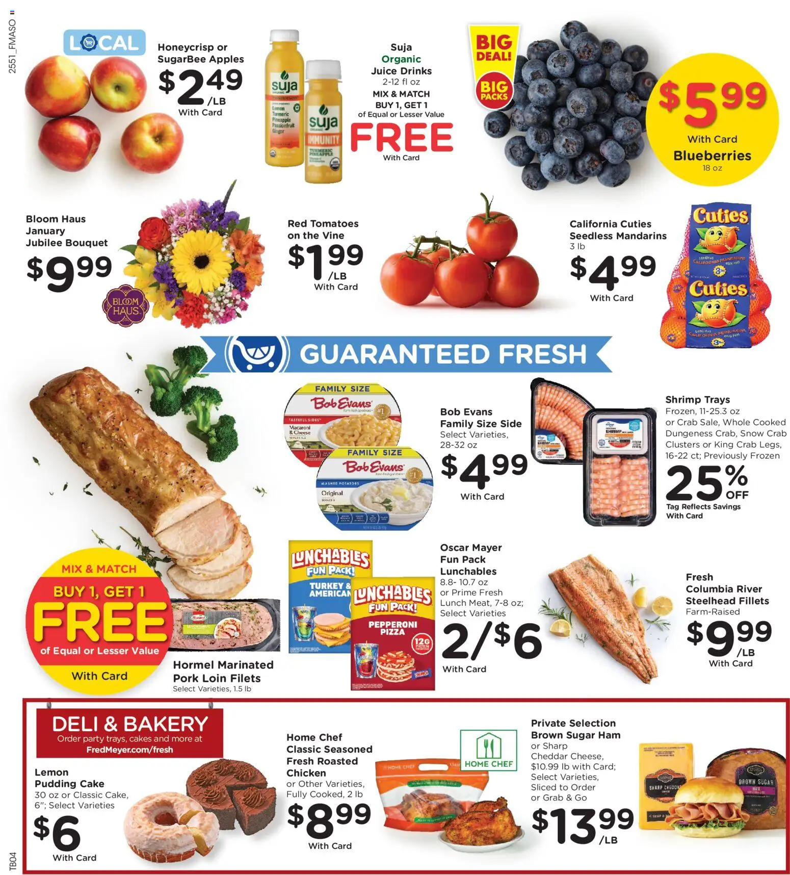 Fred Meyer Weekly Ad - valid from 21.01.2026 | Page: 10 | Products: Bakery, Ham, Juice, Tomatoes