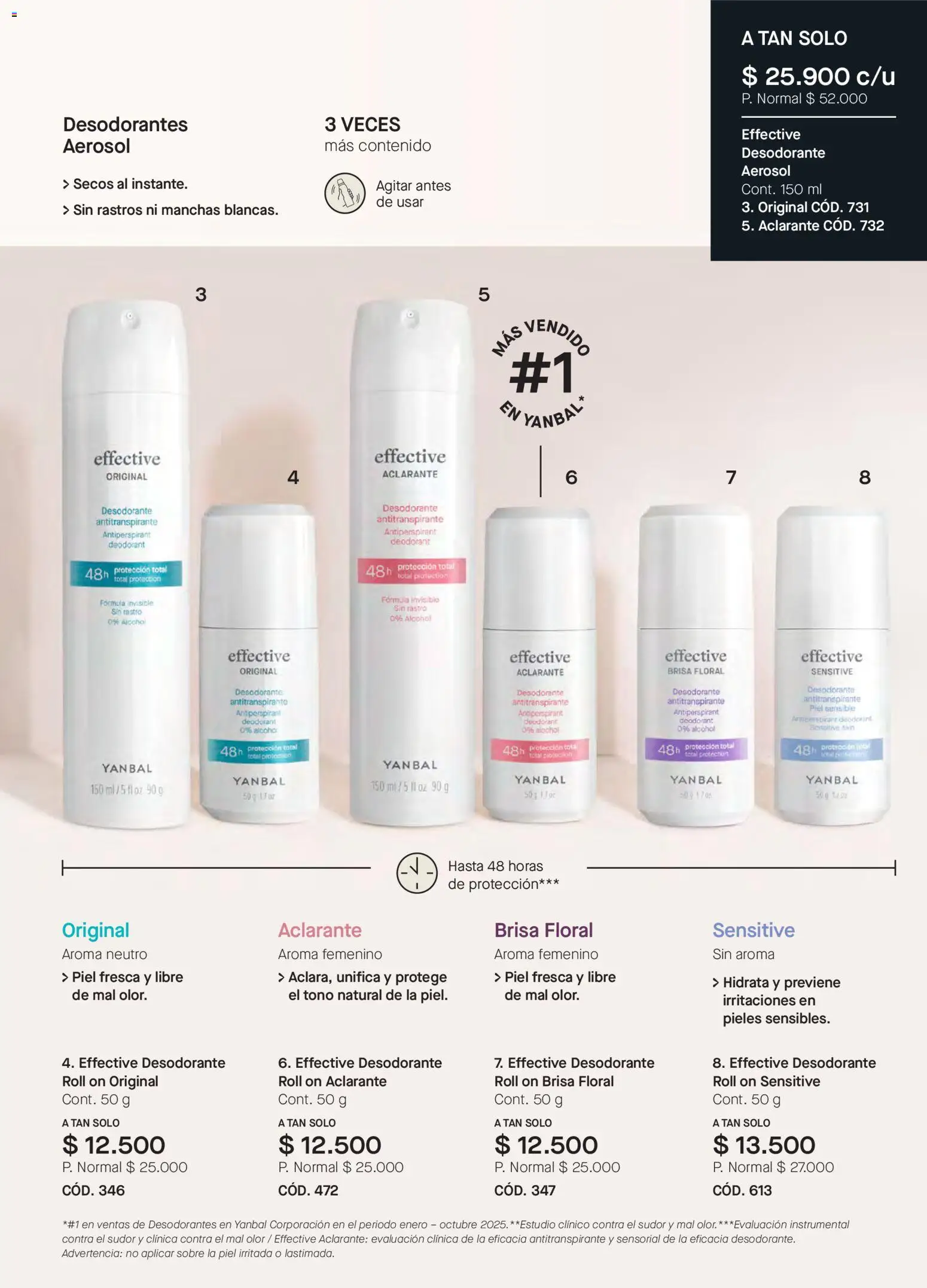 Yanbal revista - valida desde el 31.01.2026 | Página: 105 | Productos: Sobre, Desodorante, Antitranspirante, Tintura