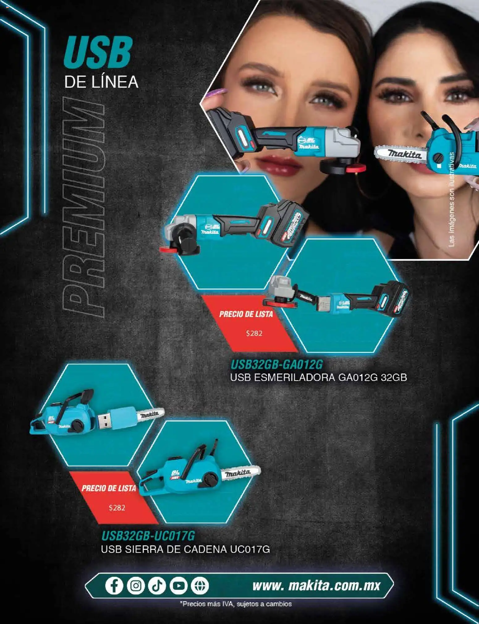 Nuevas ofertas de Makita válidas en toda la República Mexicana desde el 18.02.2026. ¡Encuentra las mejores ofertas en Makita catálogo Publicidad! | Página: 15 | Productos: Usb, Sierra, Cadena