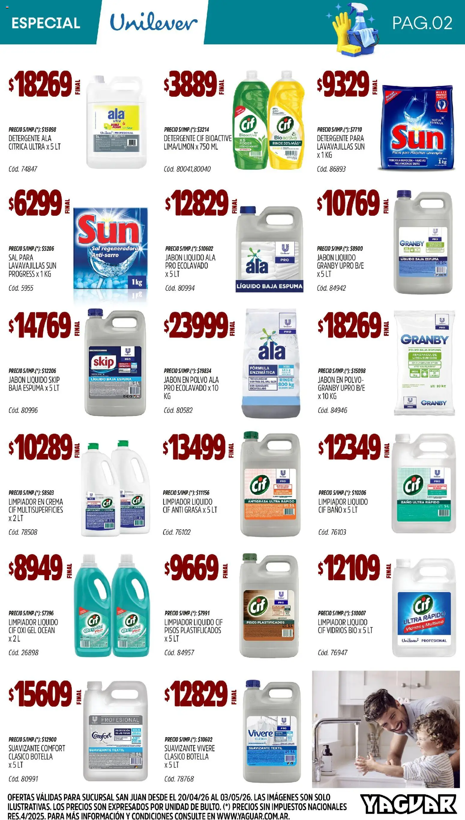 Yaguar - Especial Limpieza San Juan │ válido desde el 20.04.2026 | Página: 2 | Productos: Baño, Fragancia, Sal, Crema