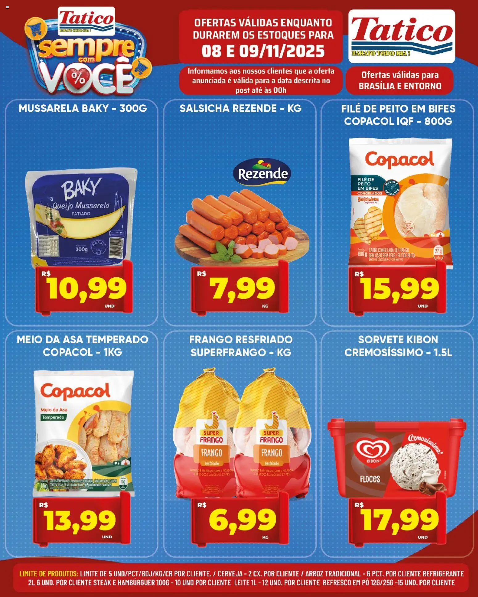 Tatico Folheto - válido de 10.11.2025 | Página: 24 | Produtos: Salsicha, Cerveja, Hambúrguer, Mussarela