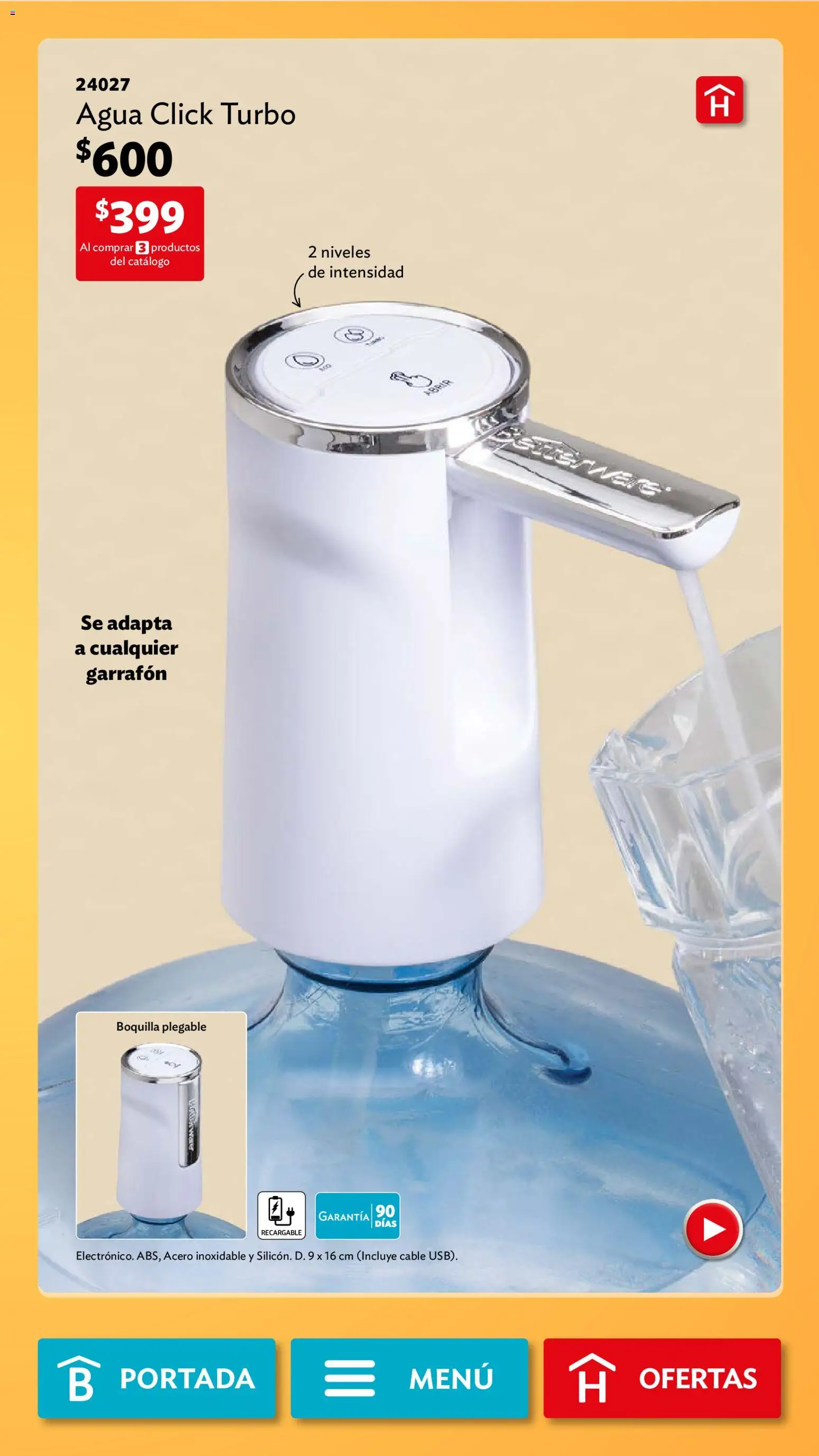 Nuevas ofertas de Betterware válidas en toda la República Mexicana desde el 04.05.2026. ¡Encuentra las mejores ofertas en Betterware campaña 5 2026! | Página: 69 | Productos: Agua, Cable