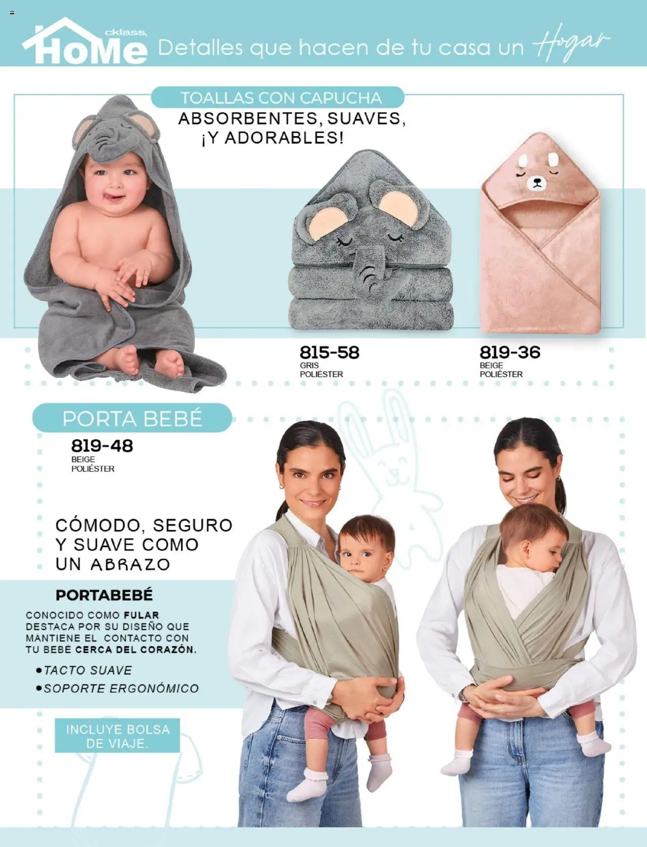 Nuevas ofertas de Cklass válidas en toda la República Mexicana desde el 14.07.2025. ¡Encuentra las mejores ofertas en Cklass catálogo Nina! | Página: 171 | Productos: Bolsa, Toallas