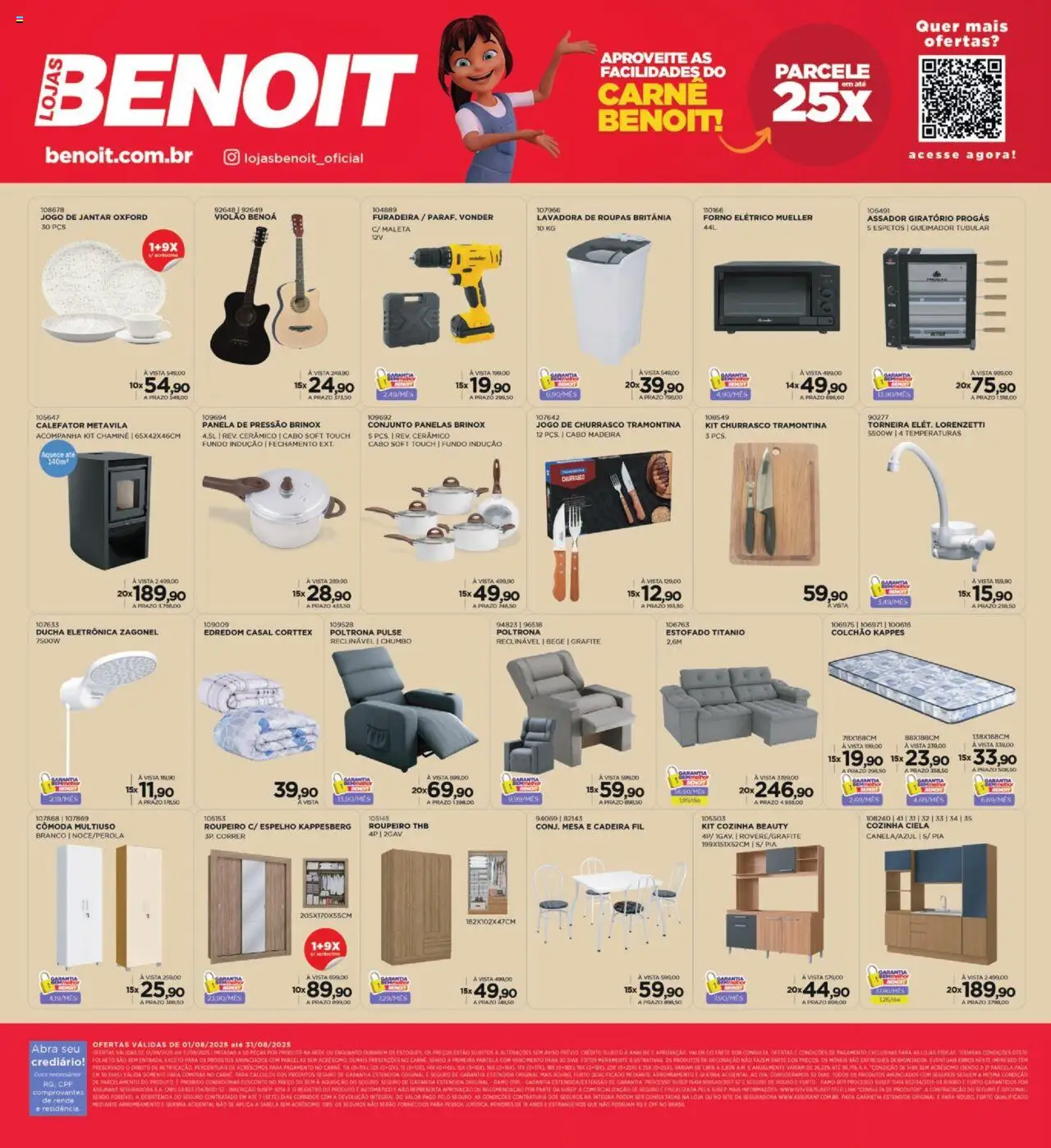 Benoit Folheto - válido de 01.08.2025 | Página: 12 | Produtos: Panela, Forno elétrico, Lavadora de roupas, Espelho