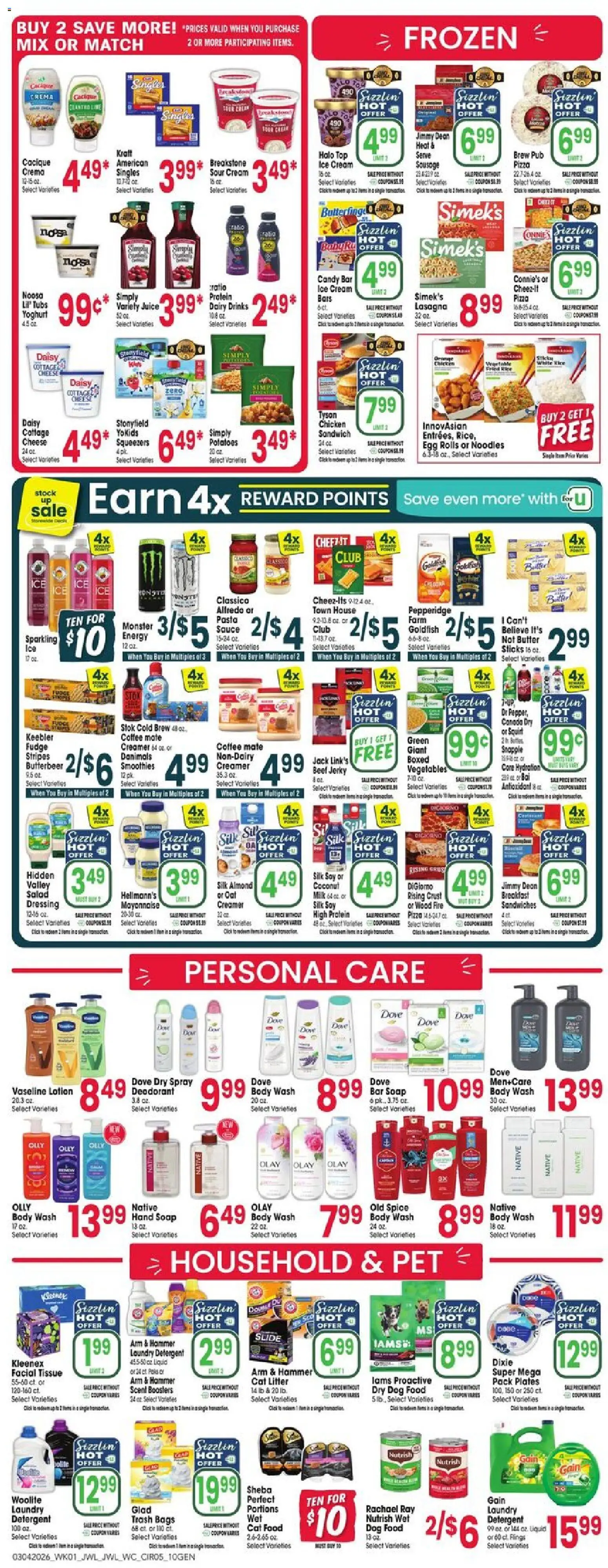 Jewel Osco Weekly Ad - IA - valid from 04.03.2026 | Page: 5 | Products: Coffee, Beef, Ice cream, Sauce