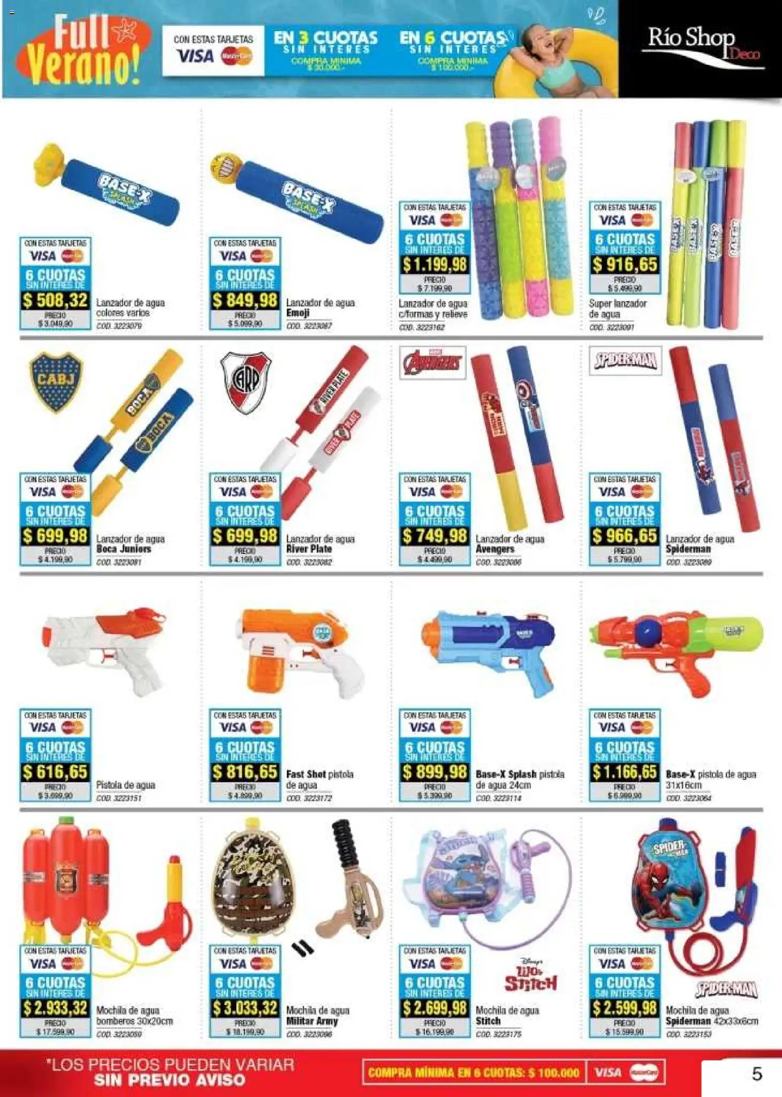 Río Shop Deco catálogo │ válido desde el 02.02.2026 | Página: 5 | Productos: Agua, Mochila