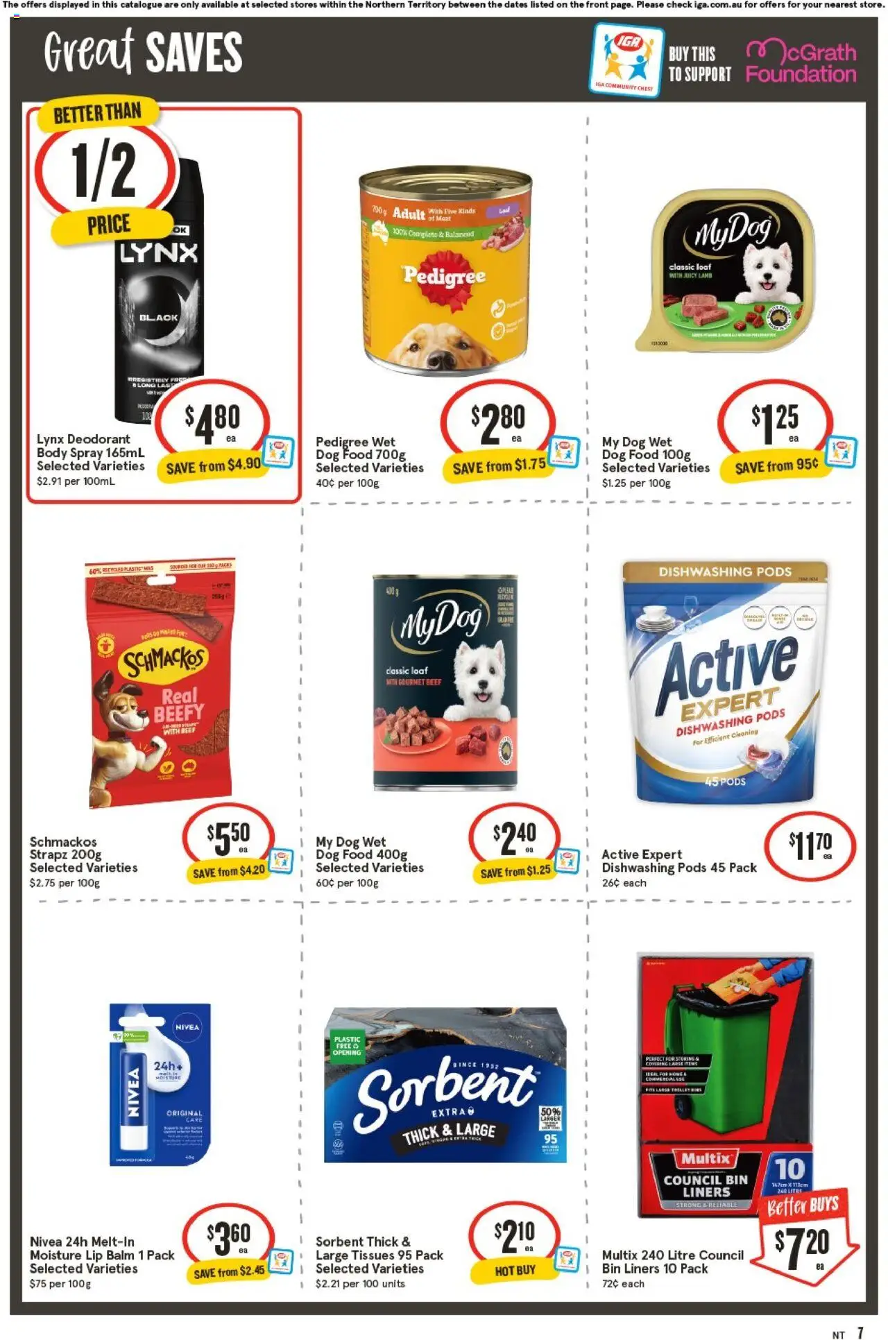 IGA catalogue - valid from 17.09.2025 | Page: 7 | Products: Lamb, Deodorant, Dog food, Foundation