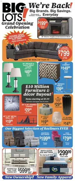 Preview of Big Lots weekly ads valid from 26.10.2025