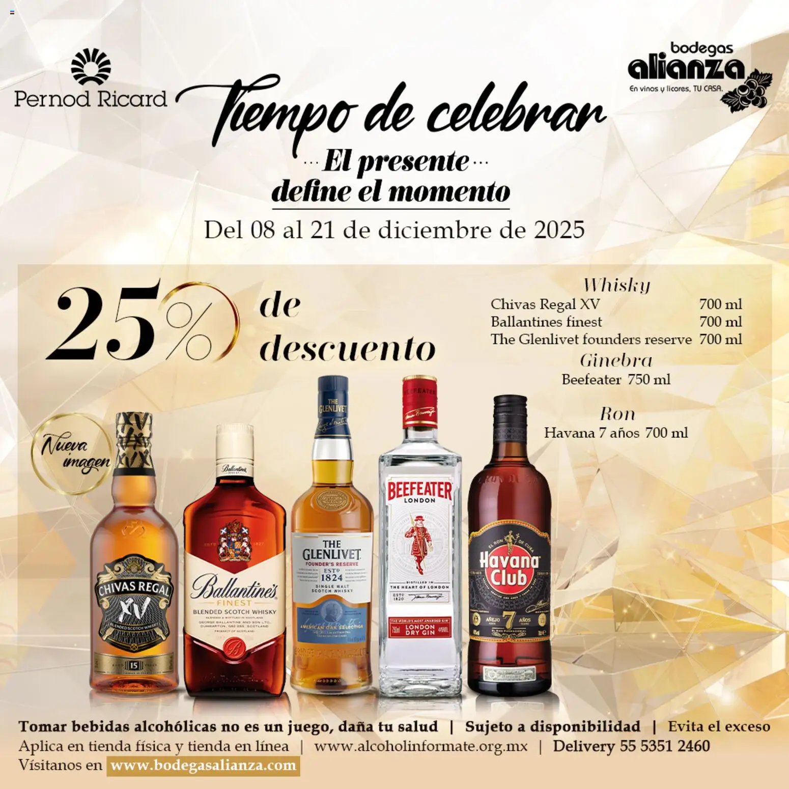Nuevas ofertas de Bodegas Alianza válidas en toda la República Mexicana desde el 08.12.2025. ¡Encuentra las mejores ofertas en Bodegas Alianza catálogo Tiempo de celebrar! | Página: 4 | Productos: Gin, Ginebra, Whisky