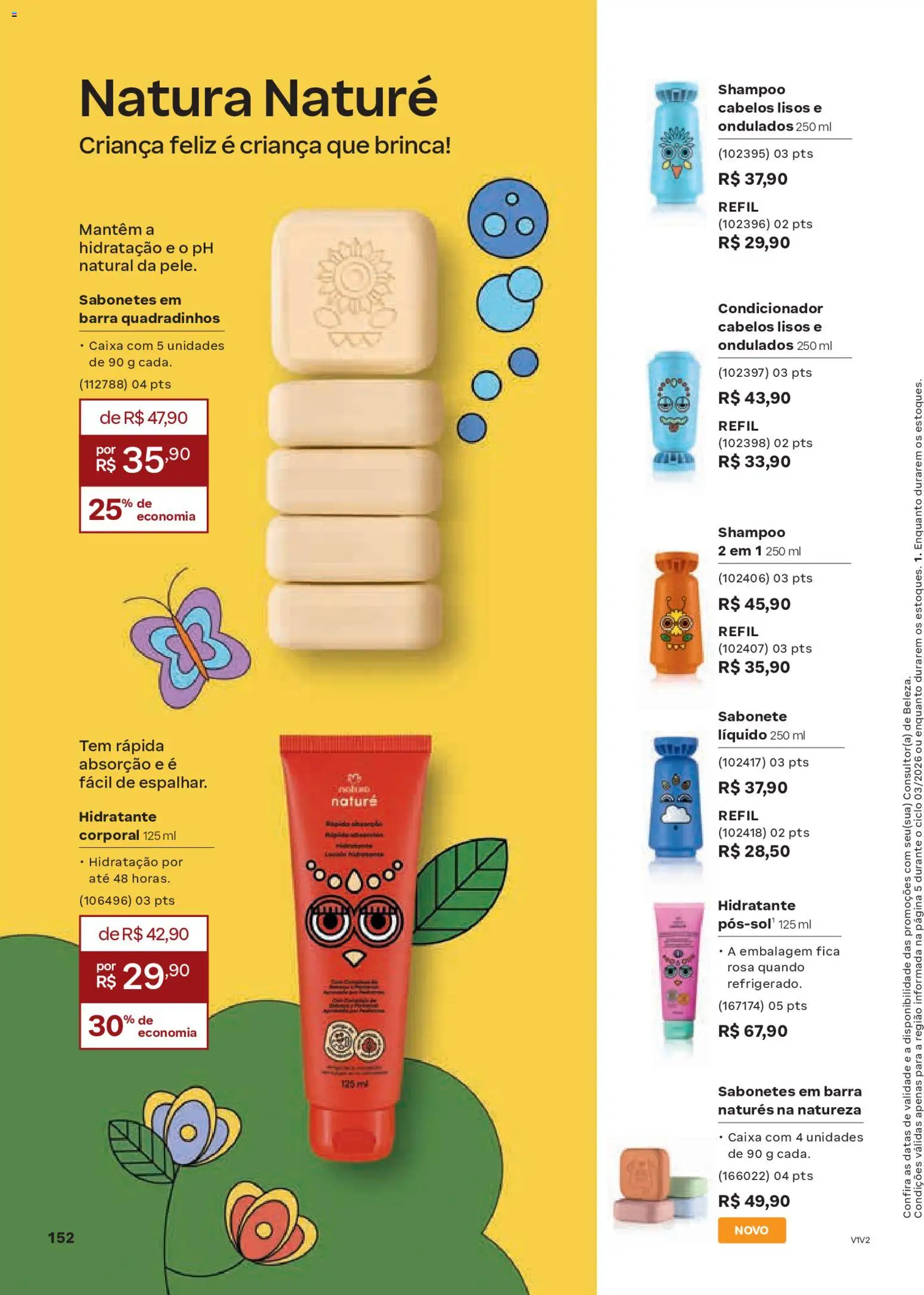 Natura Folheto - válido de 04.02.2026 | Página: 152 | Produtos: Shampoo, Condicionador, Caixa, Sabonete
