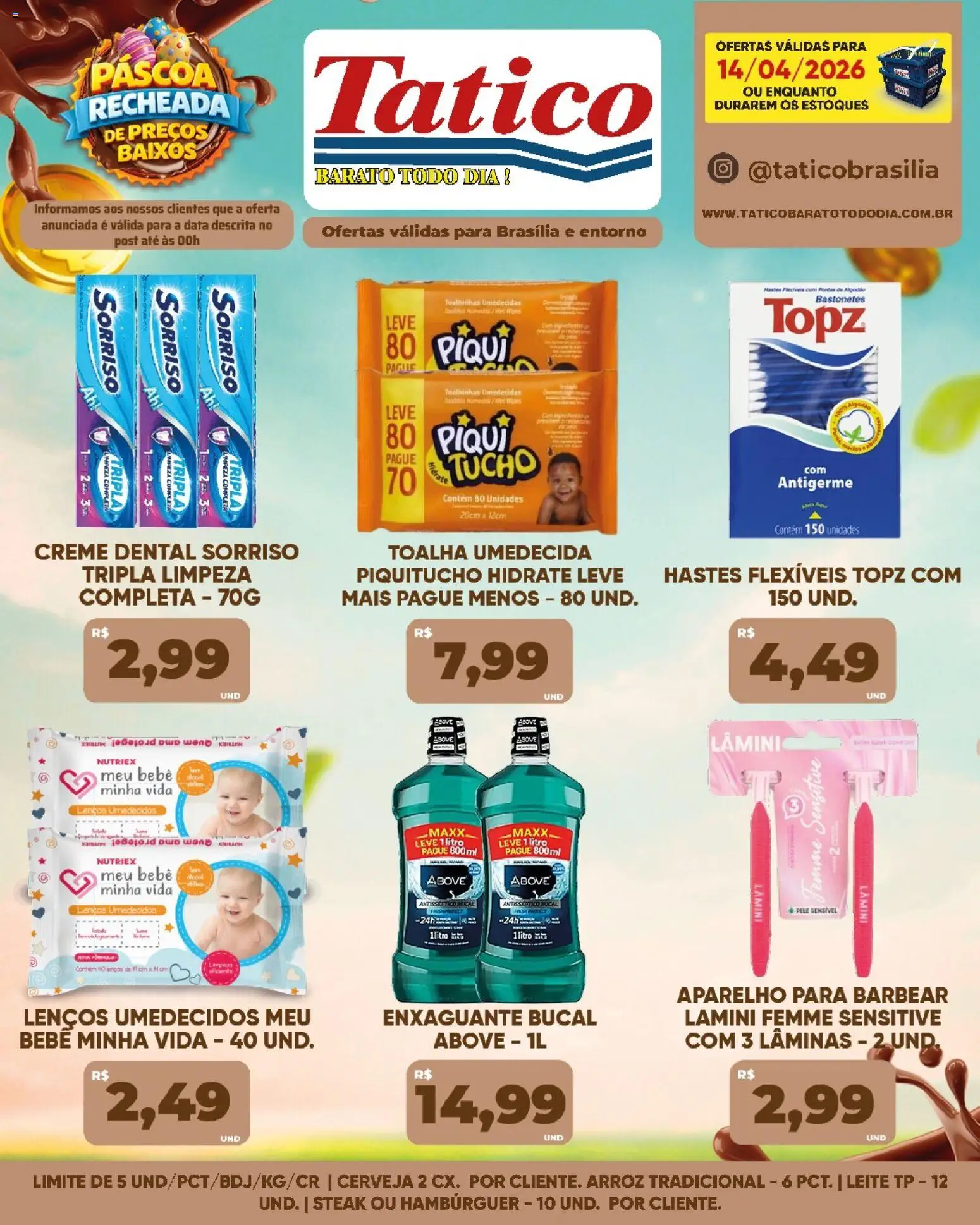 Tatico Folheto - válido de 15.04.2026 | Página: 30 | Produtos: Leite, Cerveja, Algodão, Toalha umedecida