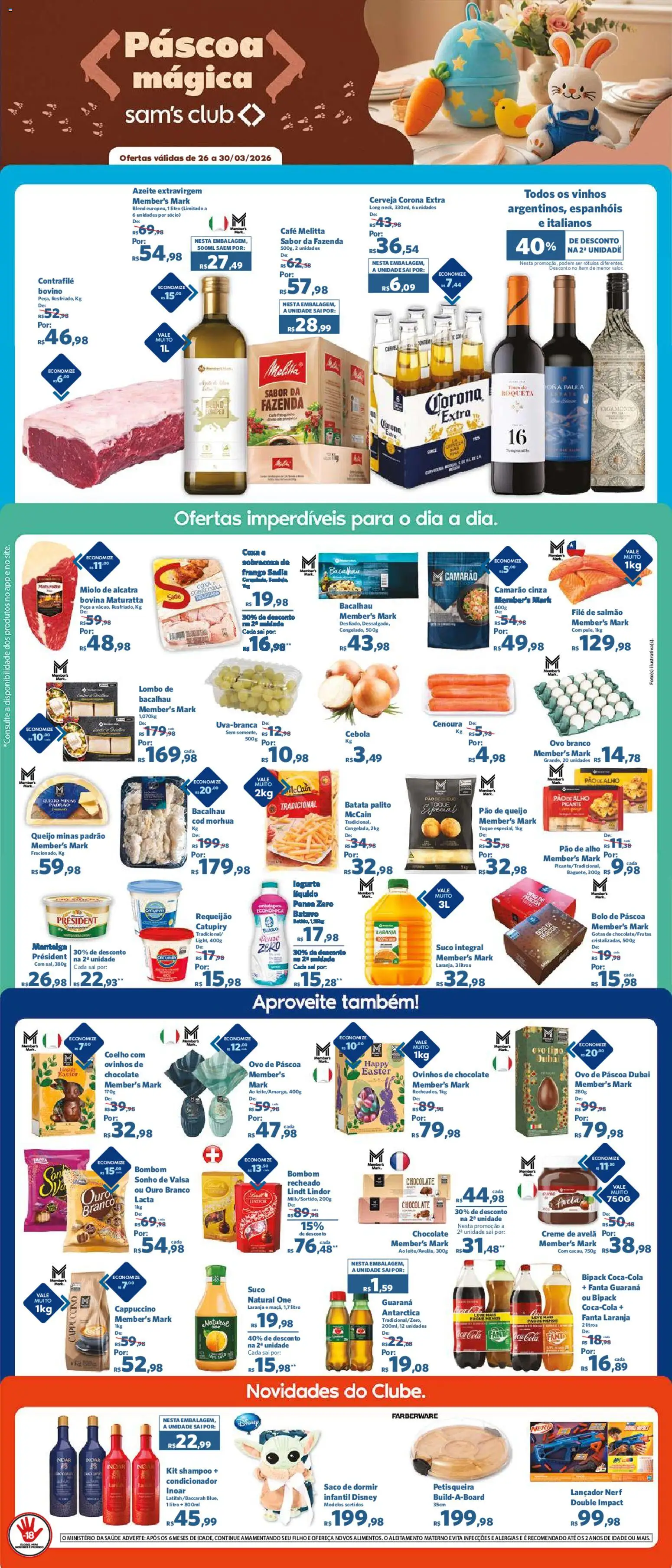 Sam's Club Folheto - válido de 26.03.2026 | Página: 1 | Produtos: Condicionador, Suco, Bolo, Creme