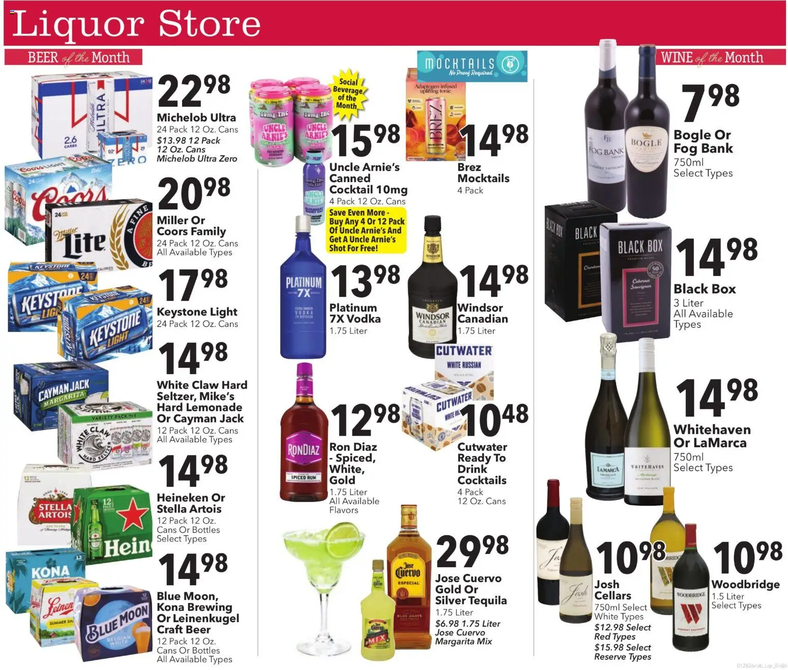 Coborn's Liquor Store - valid from 28.01.2026 | Page: 1 | Products: Box, Wine, Beer, Vodka