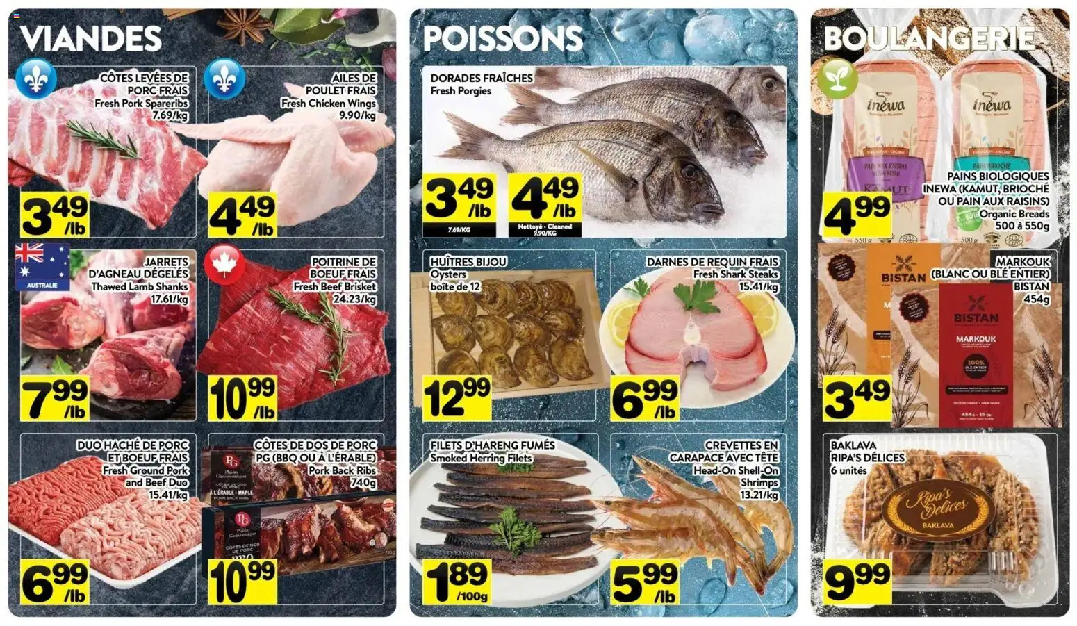 Pa Supermarché flyer valid from 09.03.2026 | Page: 4 | Products: Beef, Chicken wings, Chicken, Pork