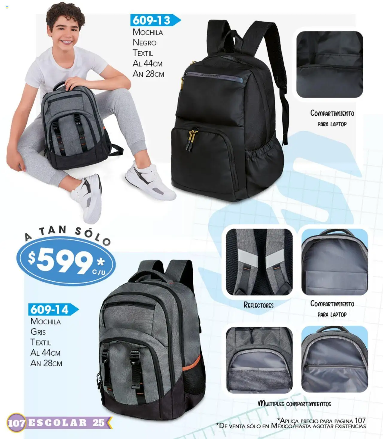 Nuevas ofertas de Cklass válidas en toda la República Mexicana desde el 14.07.2025. ¡Encuentra las mejores ofertas en Cklass catálogo Escolar! | Página: 108 | Productos: Mochila