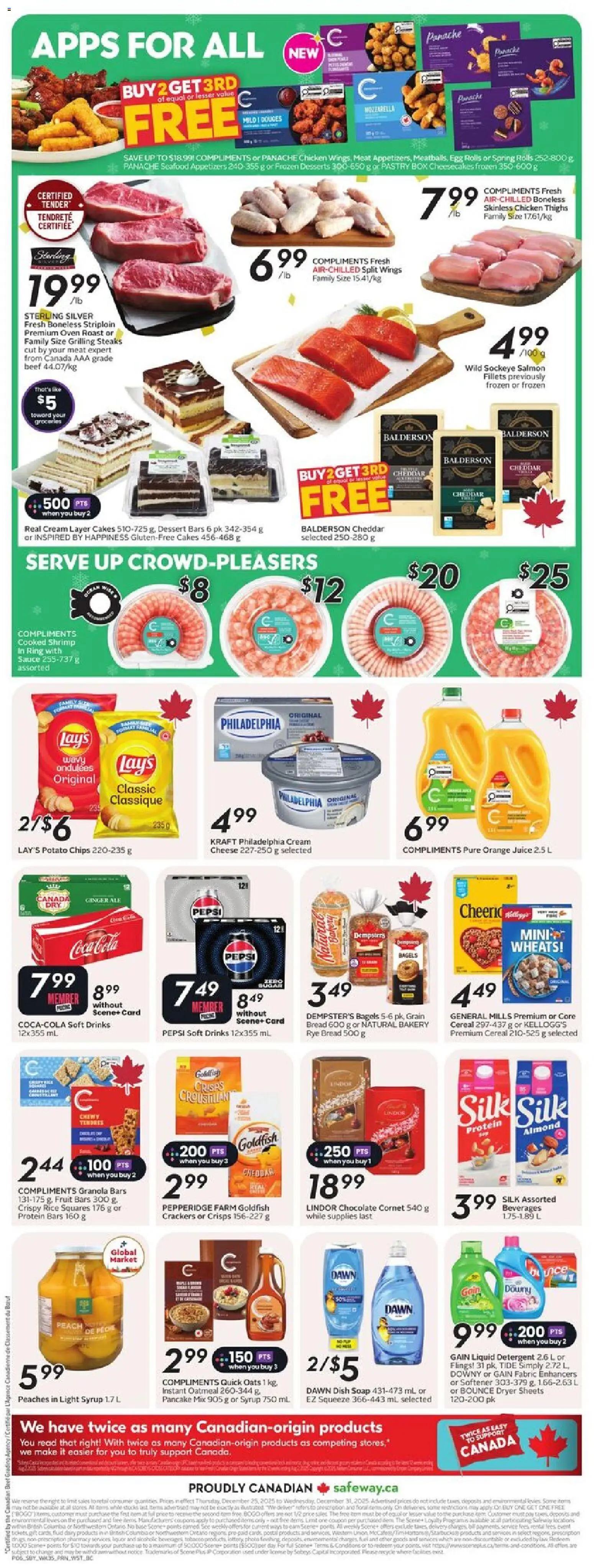 Safeway flyer valid from 25.12.2025 | Page: 4 | Products: Bakery, Box, Chocolate, Chicken