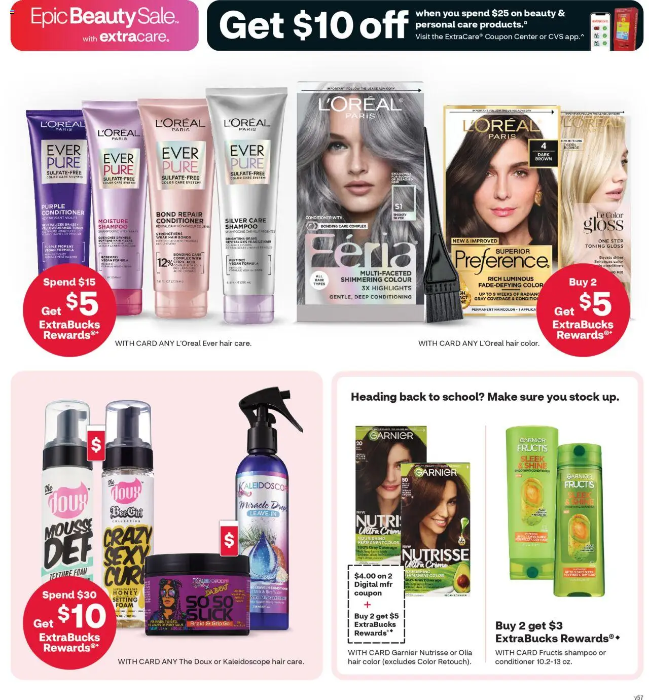 CVS Pharmacy Weekly Ad - WA - valid from 17.08.2025 | Page: 9 | Products: Shampoo, Milk, Hair color, Rice