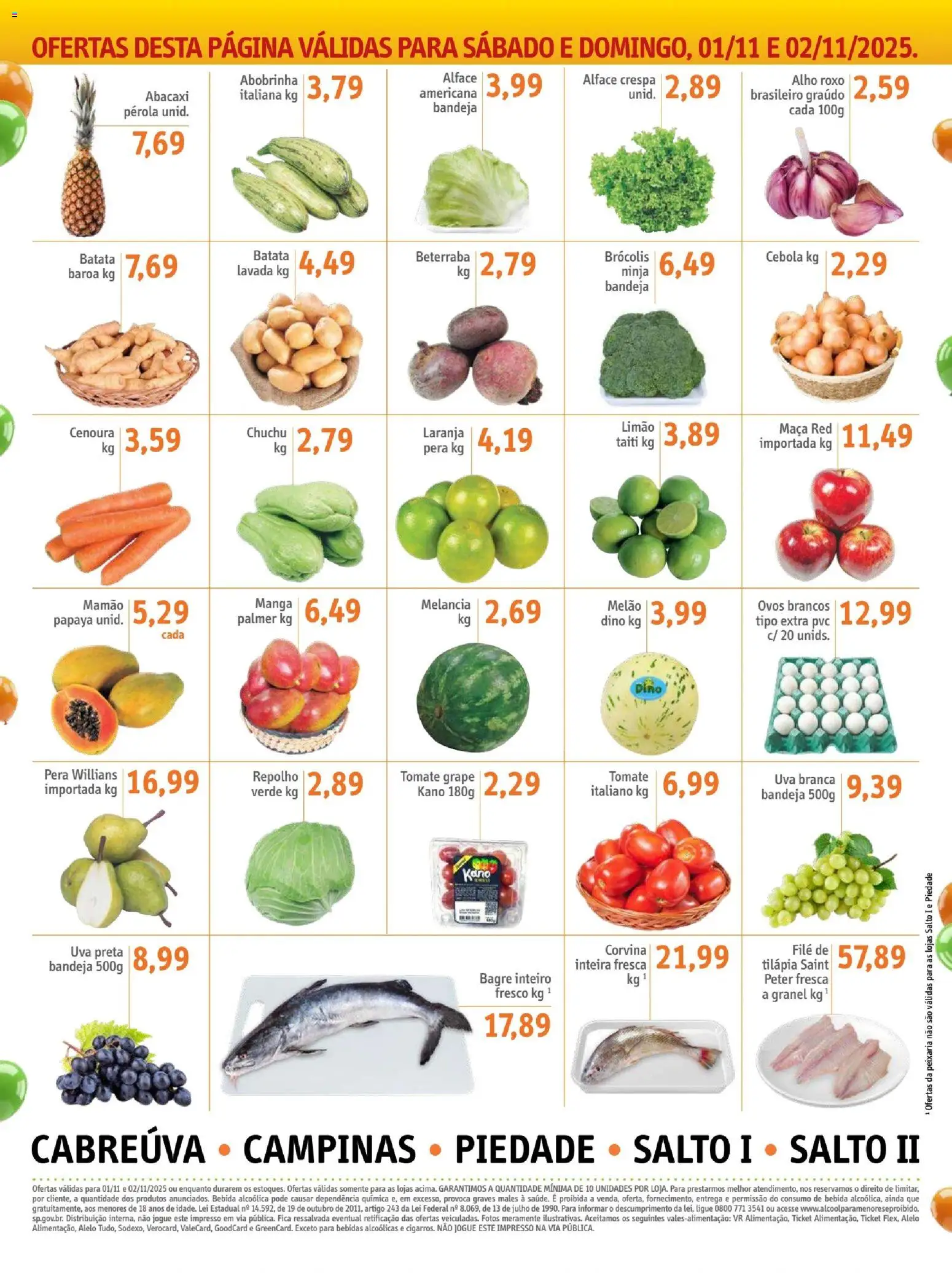 Sonda Folheto - válido de 31.10.2025 | Página: 7 | Produtos: Abobrinha, Alho, Abacaxi, Batata