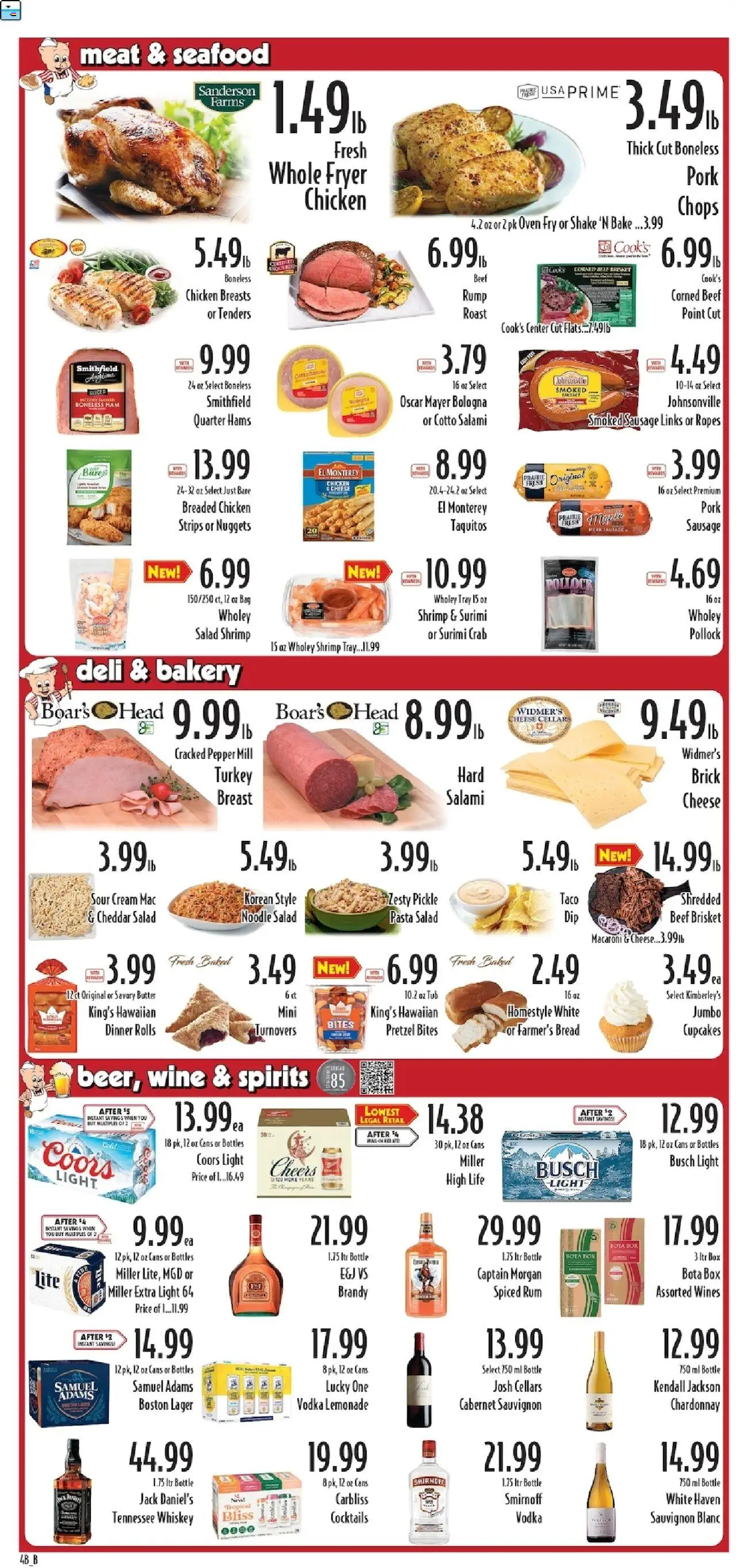 Piggly Wiggly Weekly Ad - valid from 15.10.2025 | Page: 4 | Products: Butter, Salami, Pasta, Salad