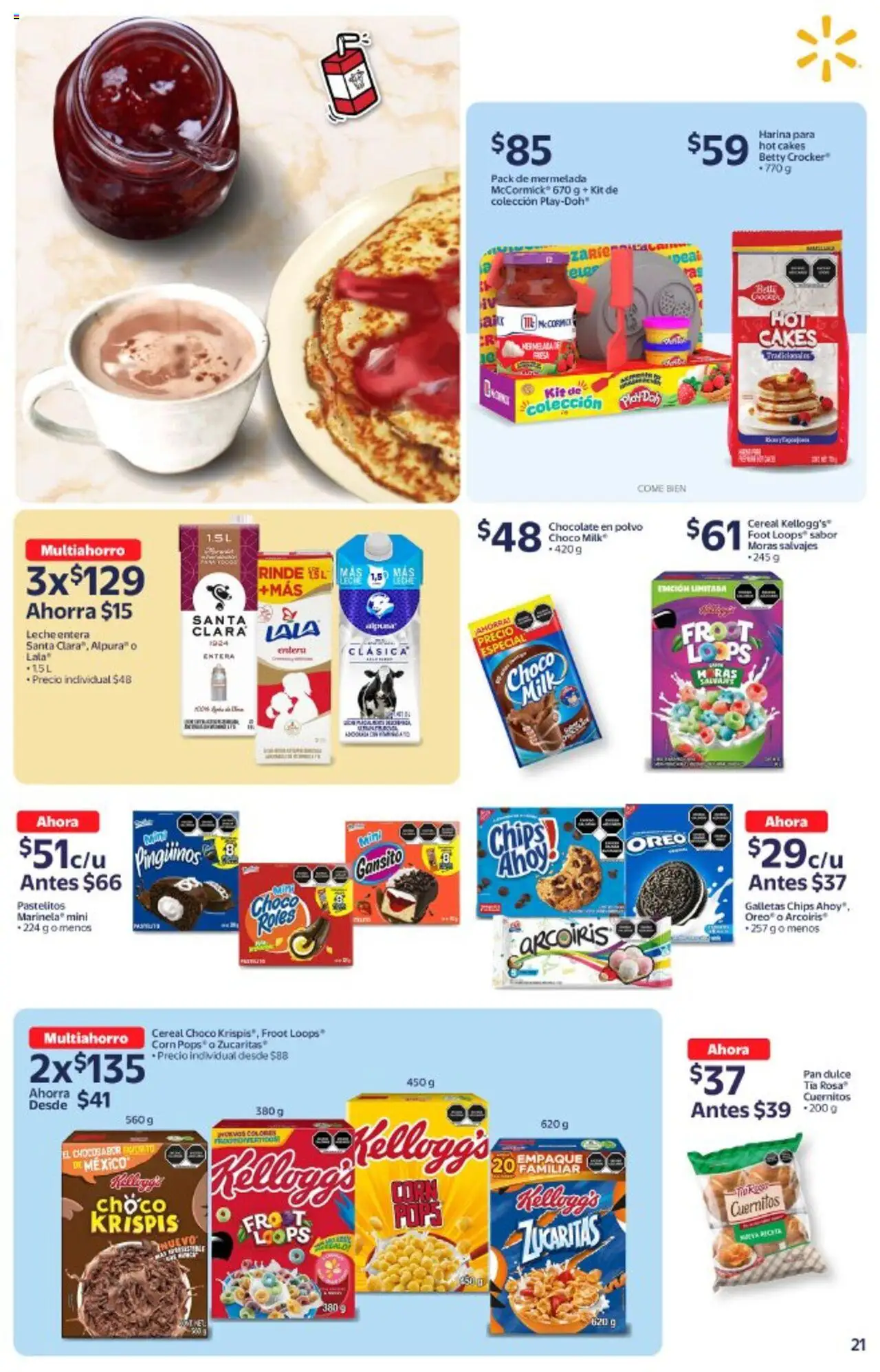 Nuevas ofertas de Walmart válidas en toda la República Mexicana desde el 20.08.2025. ¡Encuentra las mejores ofertas en Walmart - Folleto Regreso a Clases! | Página: 21 | Productos: Harina, Pan dulce, Mermelada, Polvo