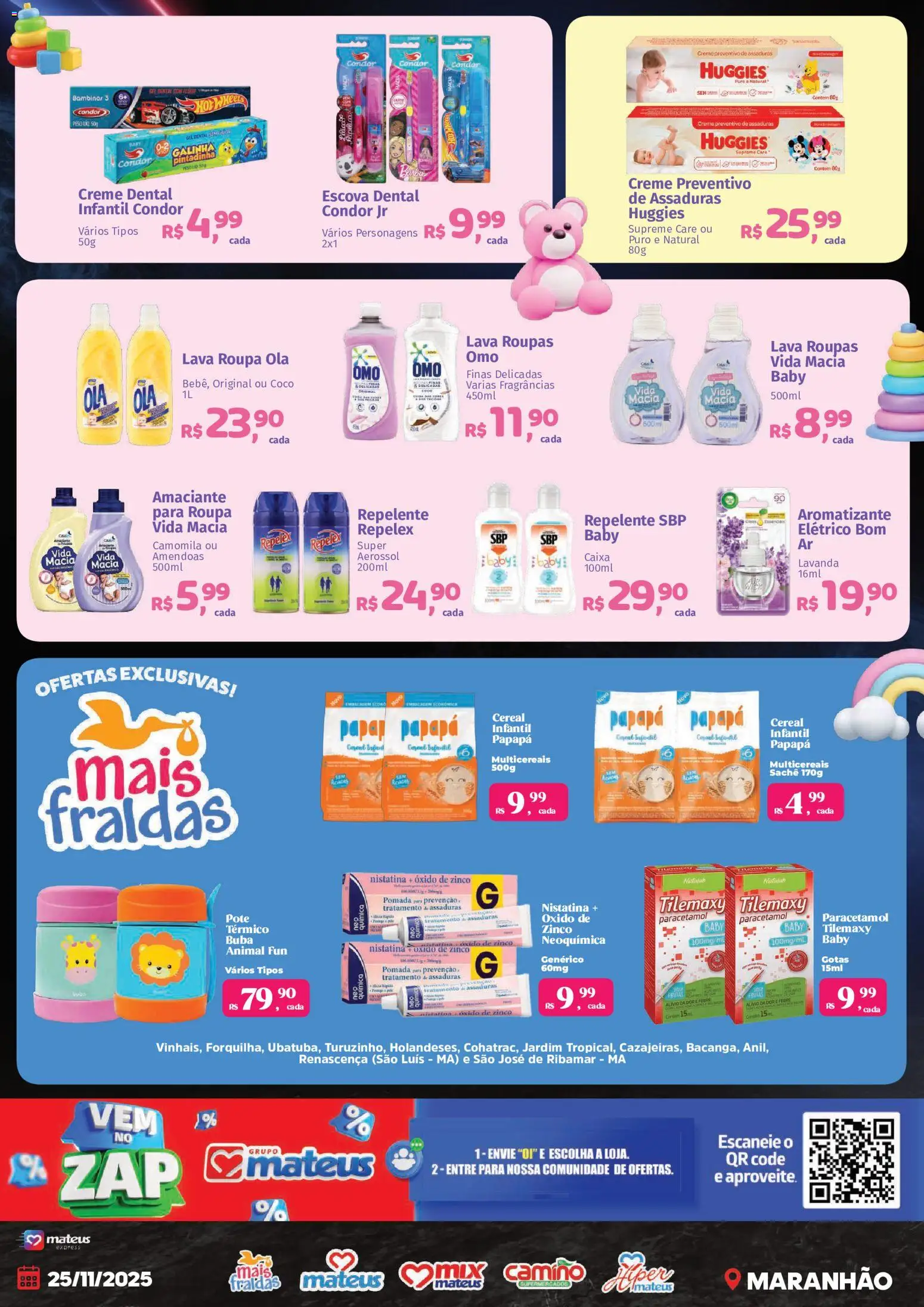 Mateus Folheto - válido de 25.11.2025 | Página: 2 | Produtos: Coco, Caixa, Roupas, Amaciante