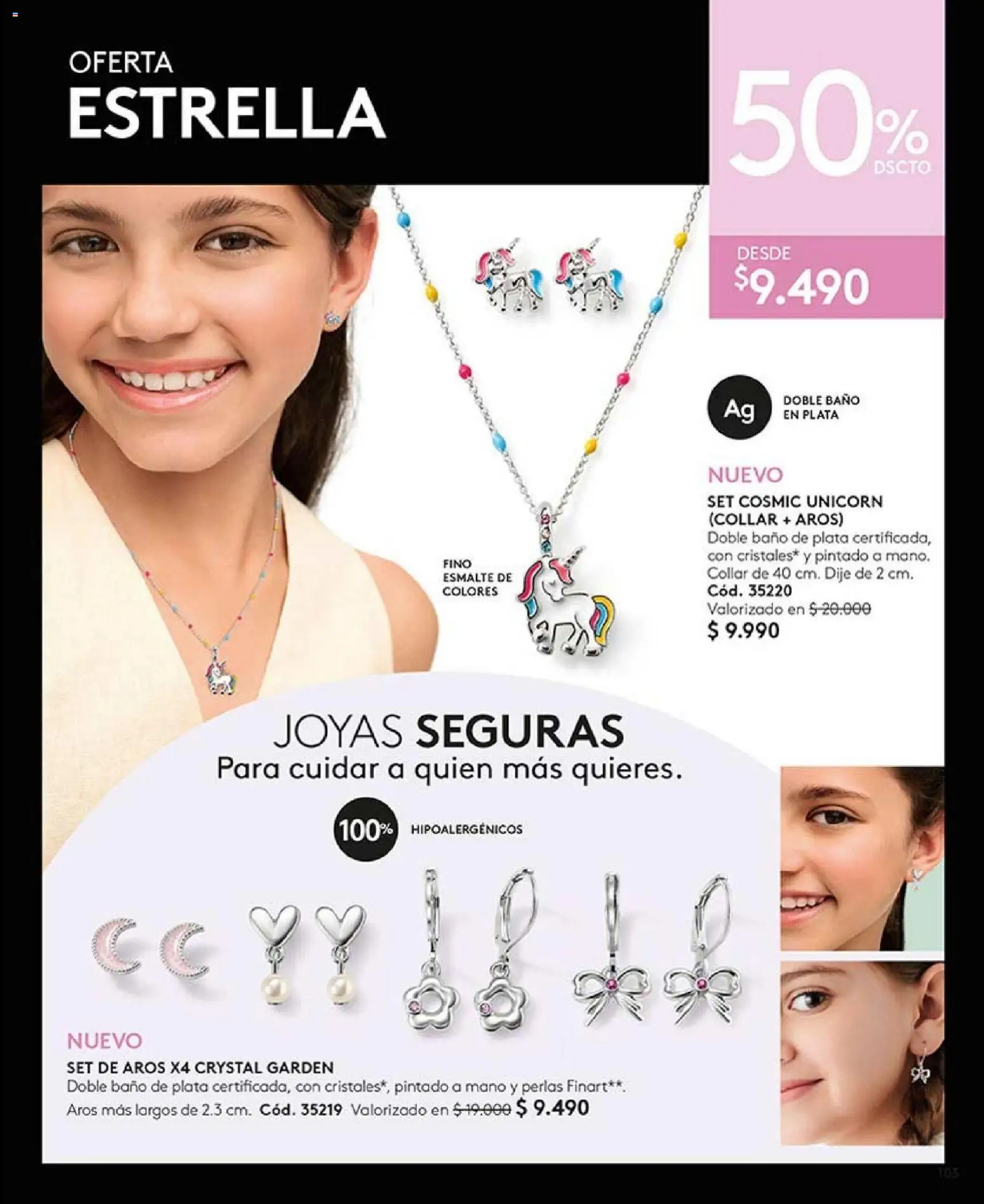 Catálogo Ésika Campaña 1 │ válido desde el 01.01.2026 | Página: 103 | Productos: Baño, Collar, Aros, Dije