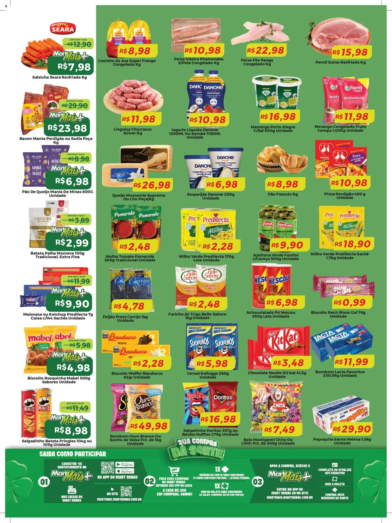 Mart Minas Folheto - válido de 31.03.2026 | Página: 2 | Produtos: Biscoito, Faca, Batata palha, Requeijão