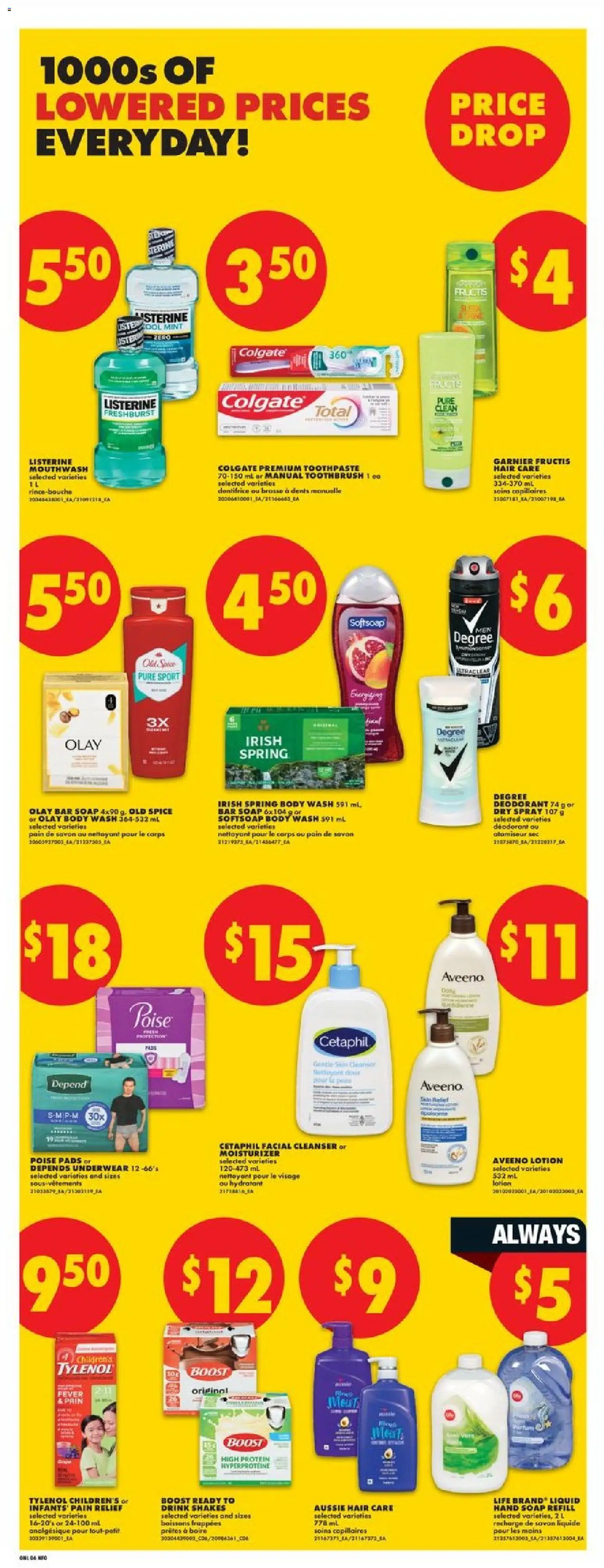 No Frills flyer valid from 23.04.2026 | Page: 16 | Products: Body wash, Deodorant, Toothpaste, Underwear