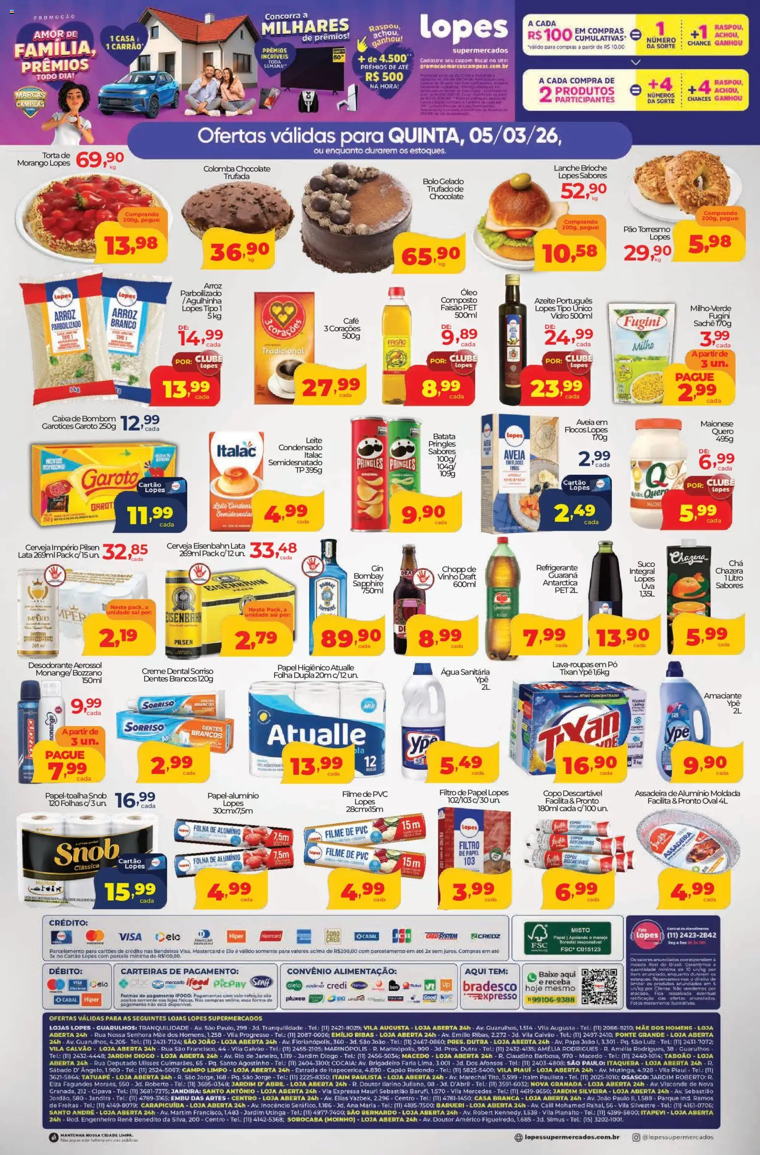Lopes Supermercados Folheto - válido de 05.03.2026 | Página: 2 | Produtos: Desodorante, Flocos, Maionese, Amaciante