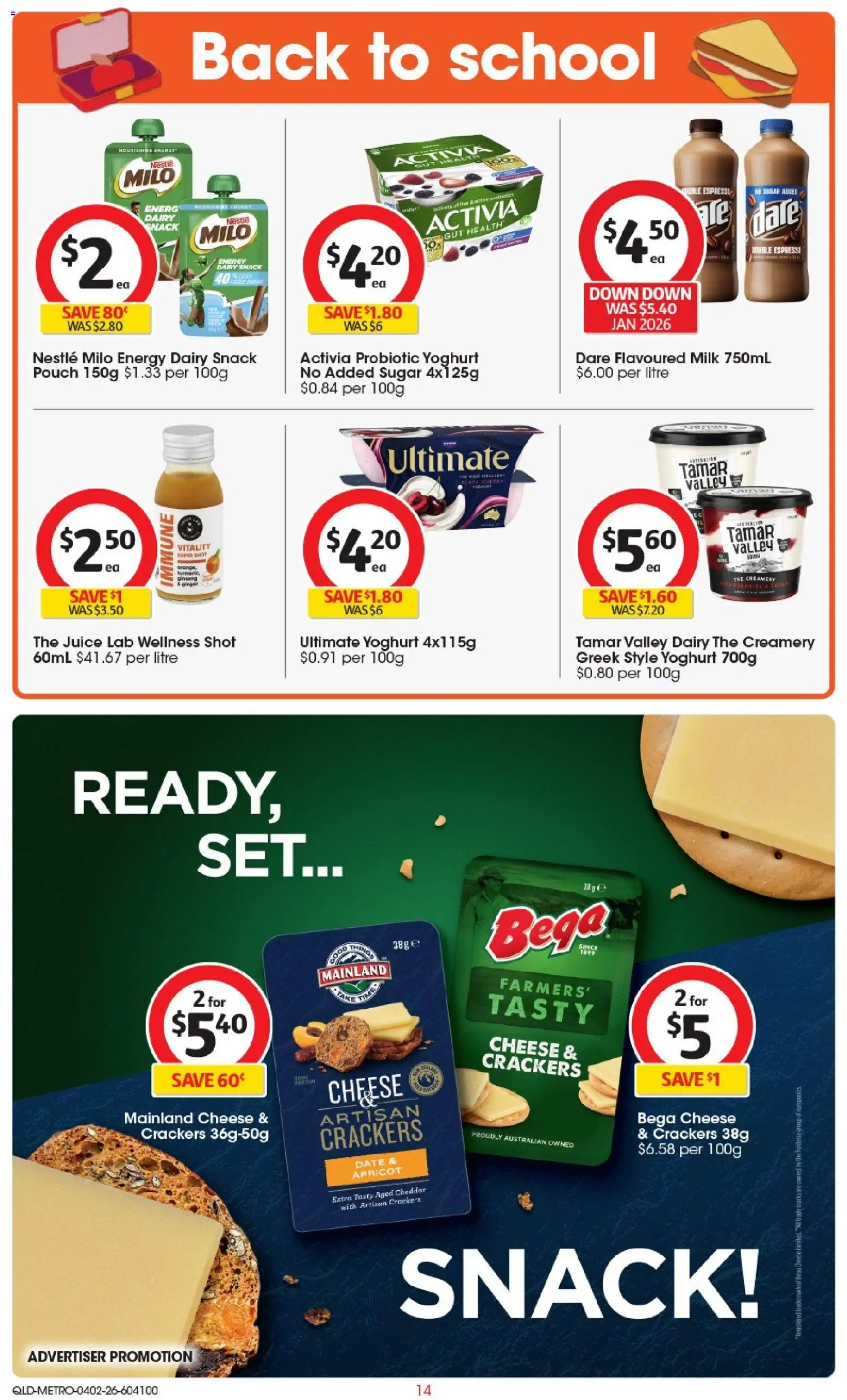 Coles catalogue - valid from 04.02.2026 | Page: 15 | Products: Crackers, Dairy, Sugar, Date