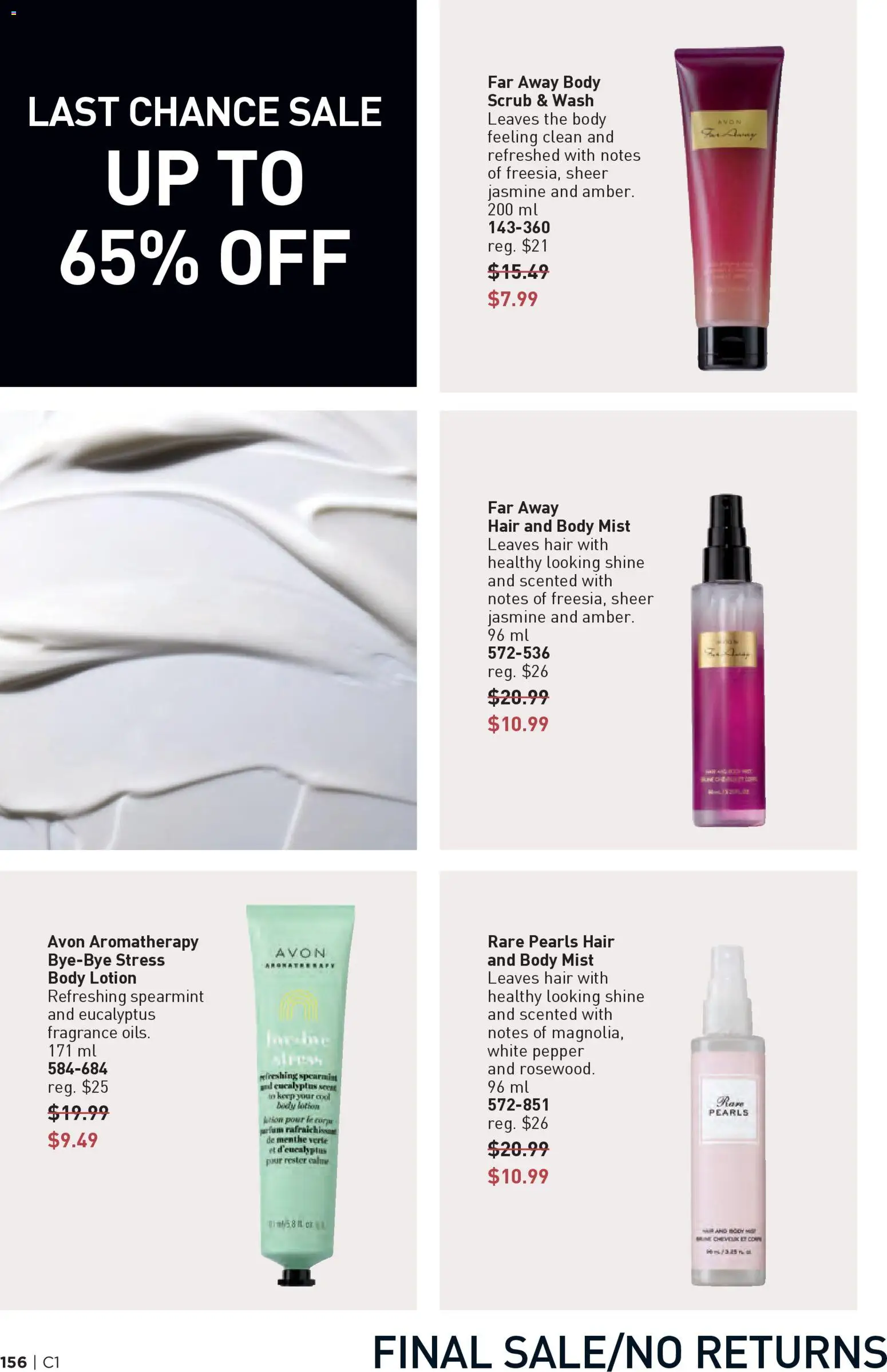 Avon flyer valid from 01.01.2026 | Page: 156 | Products: Fragrance, Body lotion