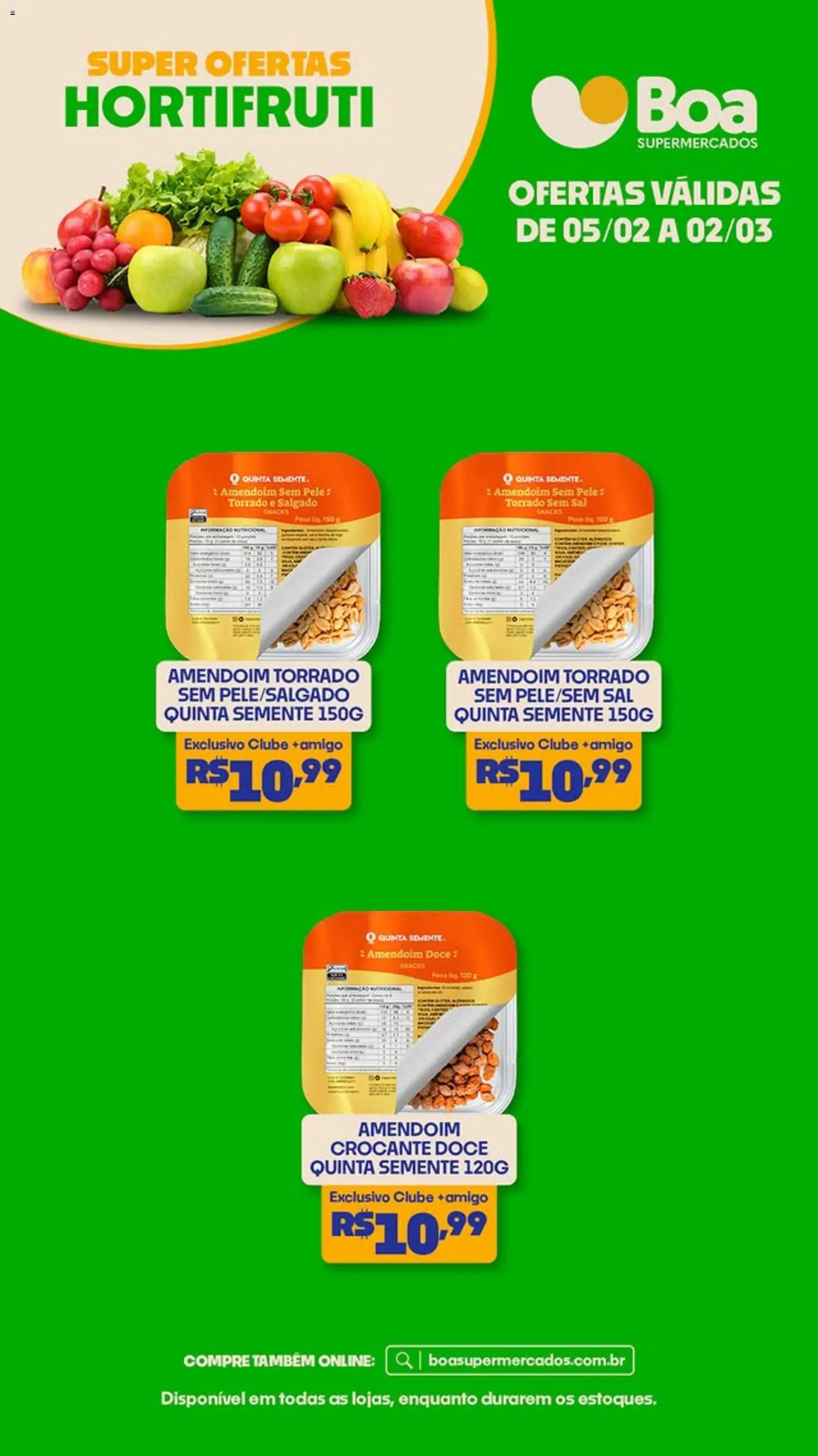 Boa Supermercados Folheto - válido de 05.02.2026 | Página: 2 | Produtos: Amendoim, Sal