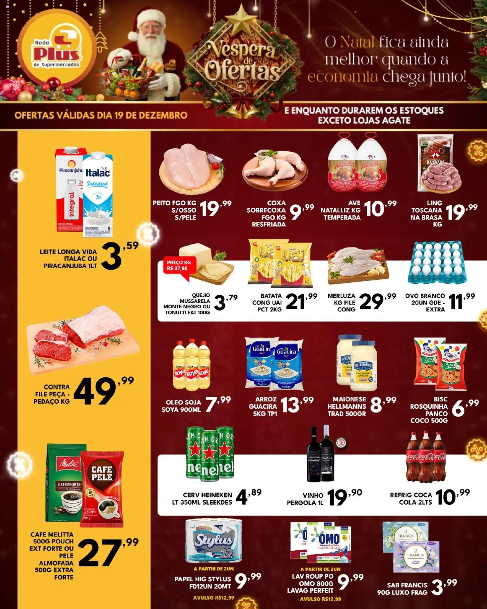 Rede Plus Supermercados Folheto - válido de 19.12.2025 | Página: 1 | Produtos: Pó, Café, Arroz, Batata