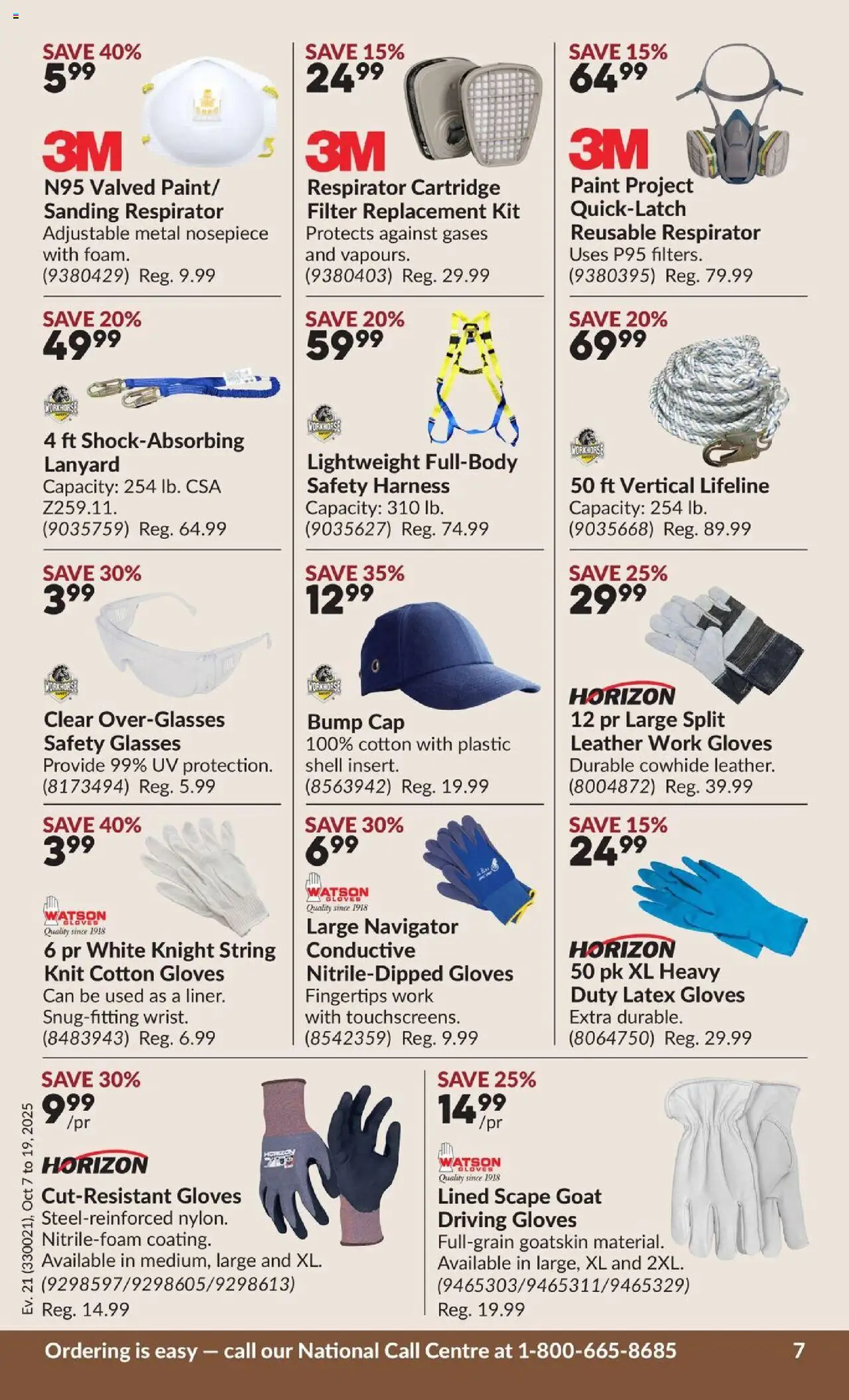 Princess Auto flyer valid from 07.10.2025 | Page: 13 | Products: Cap, Gloves, Glasses