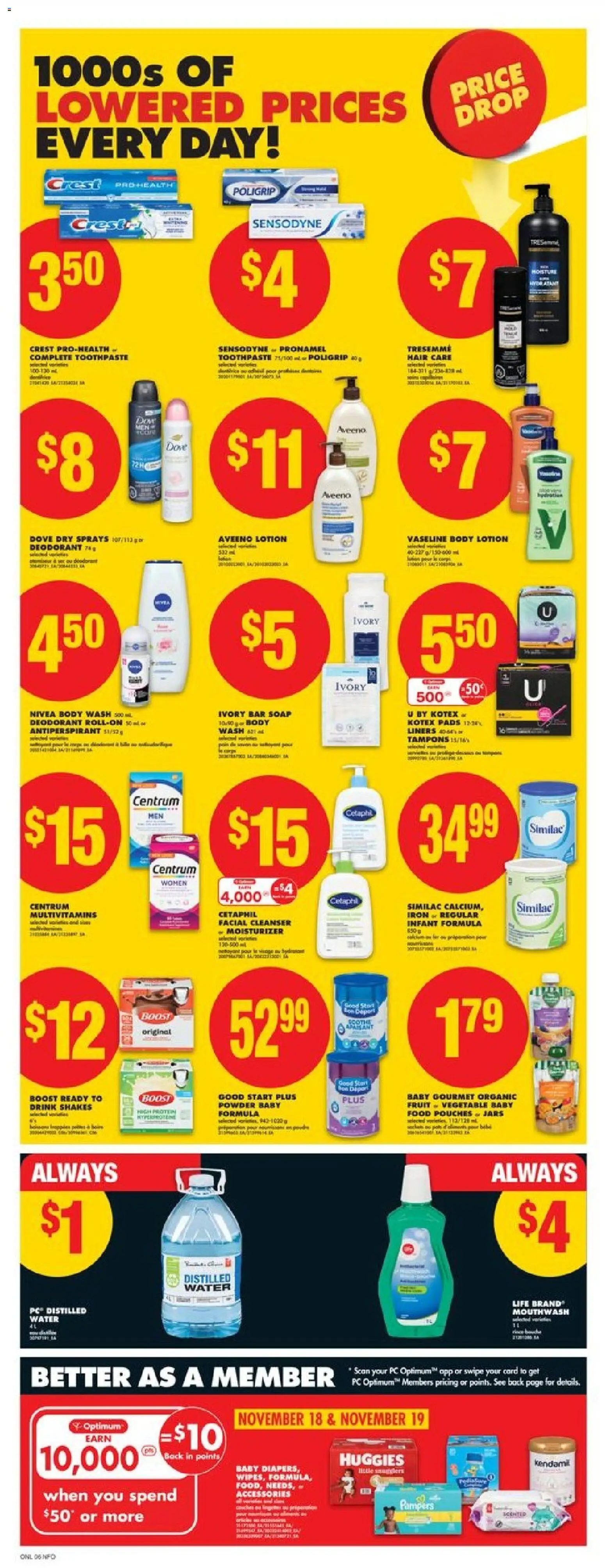 No Frills flyer valid from 13.11.2025 | Page: 10 | Products: Powder, Deodorant, Toothpaste, Mouthwash