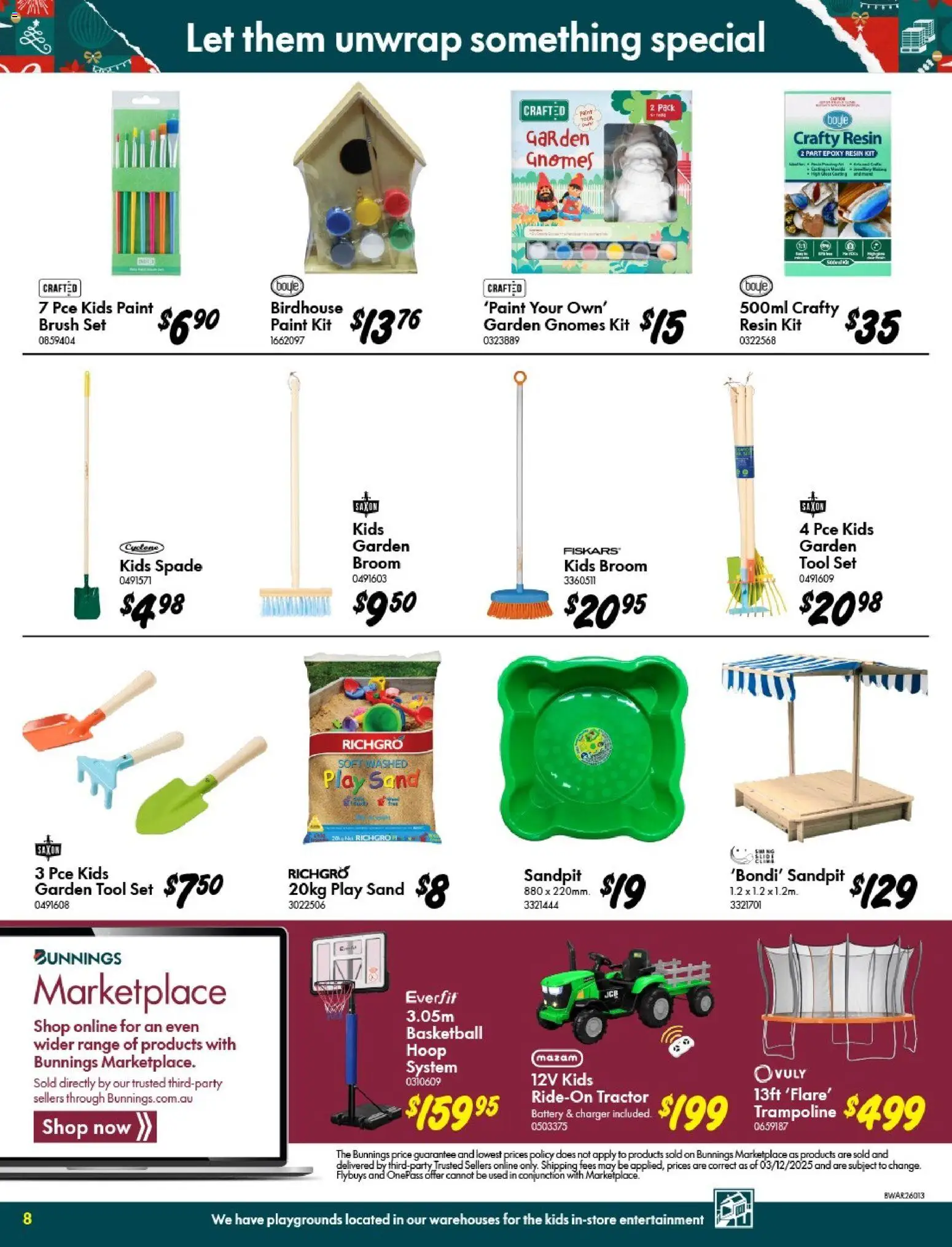 Bunnings Warehouse catalogue - valid from 03.12.2025 | Page: 8 | Products: Basketball, Charger, Spade, Broom