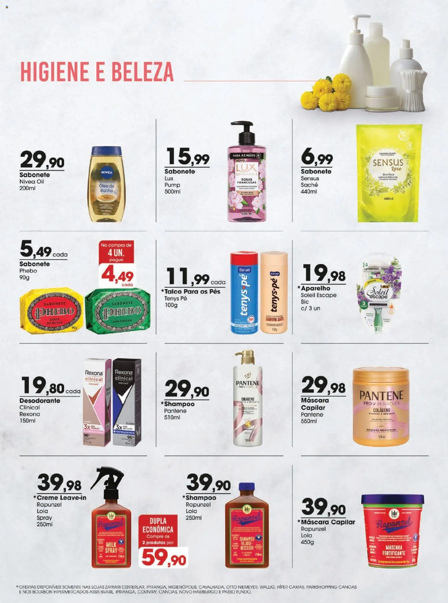 Zaffari Folheto - válido de 04.11.2025 | Página: 16 | Produtos: Desodorante, Óleo, Sabonete, Rexona